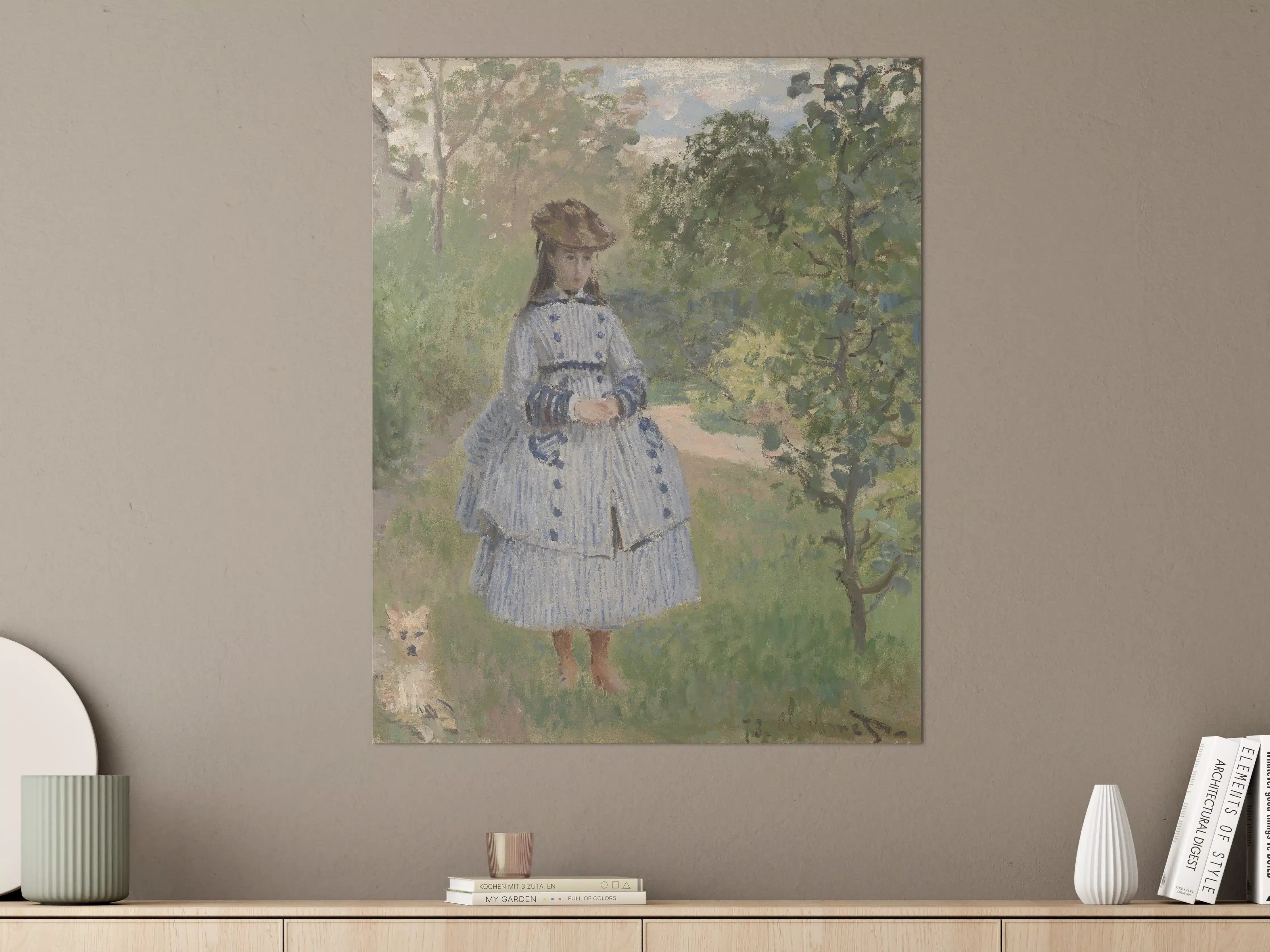 Große Wandbilder - Historisches Mädchen im weißen Kleid