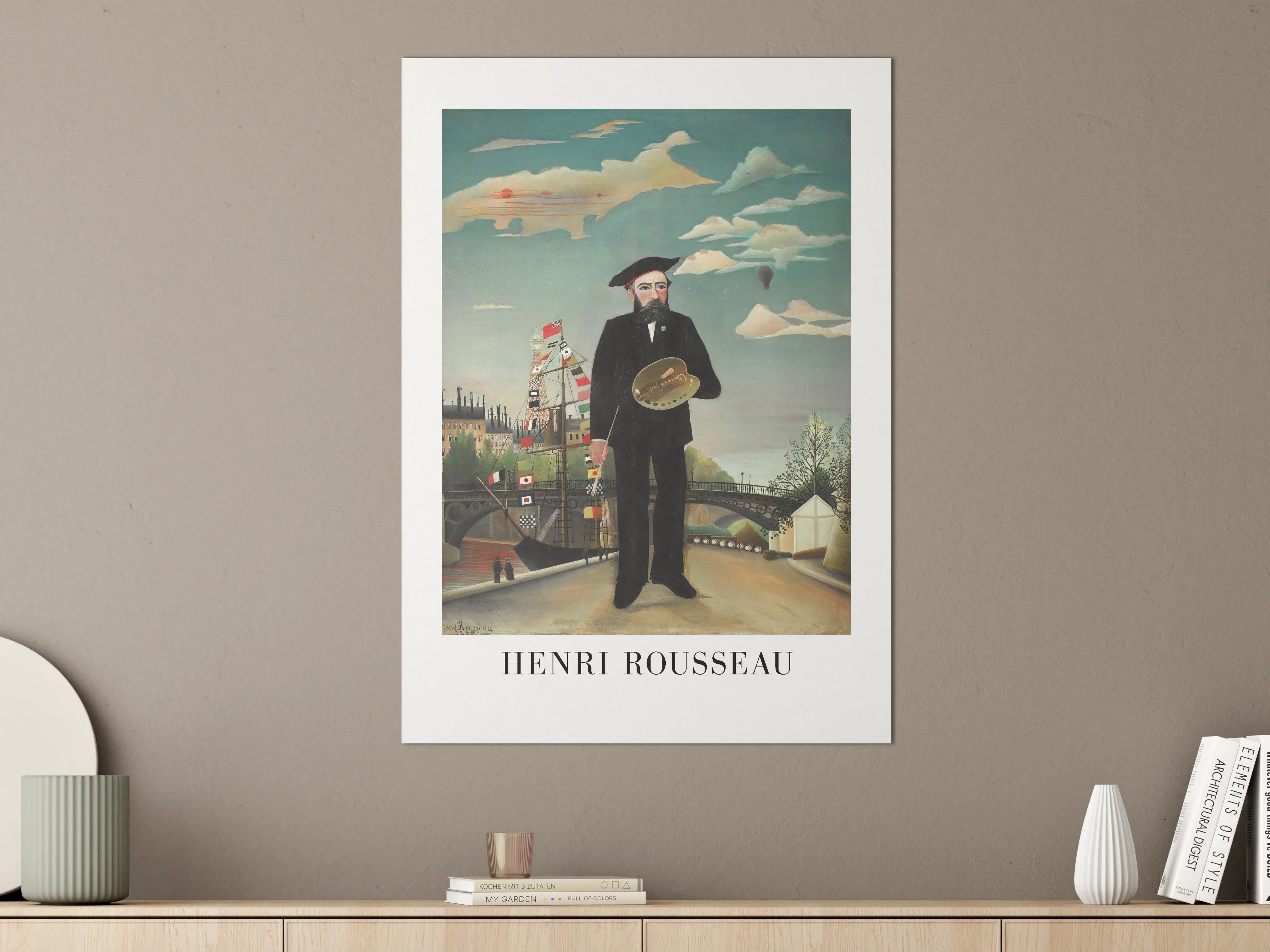 Große Wandbilder - Historisches Porträt von Henri Rousseau