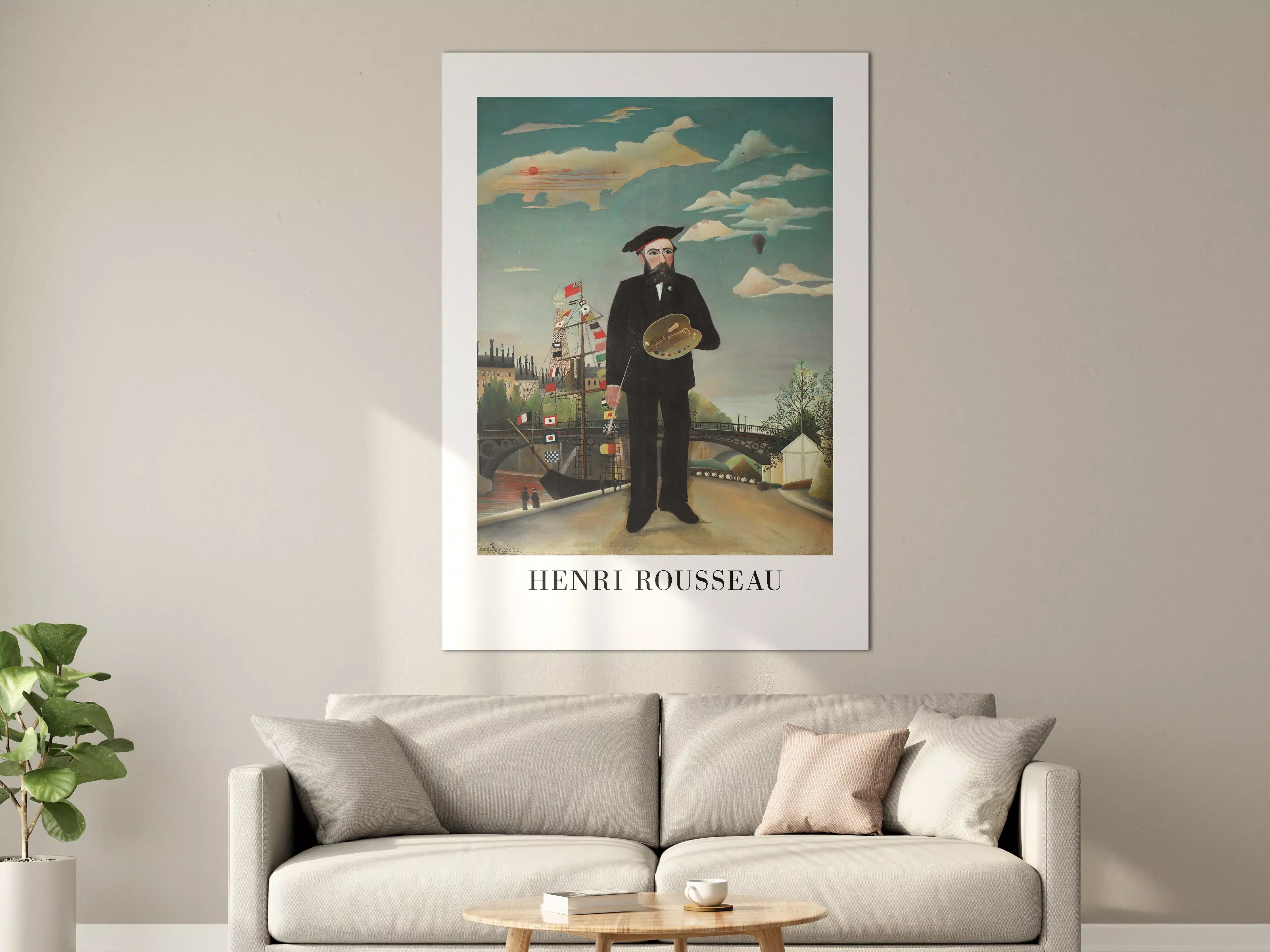 Große Wandbilder - Historisches Porträt von Henri Rousseau