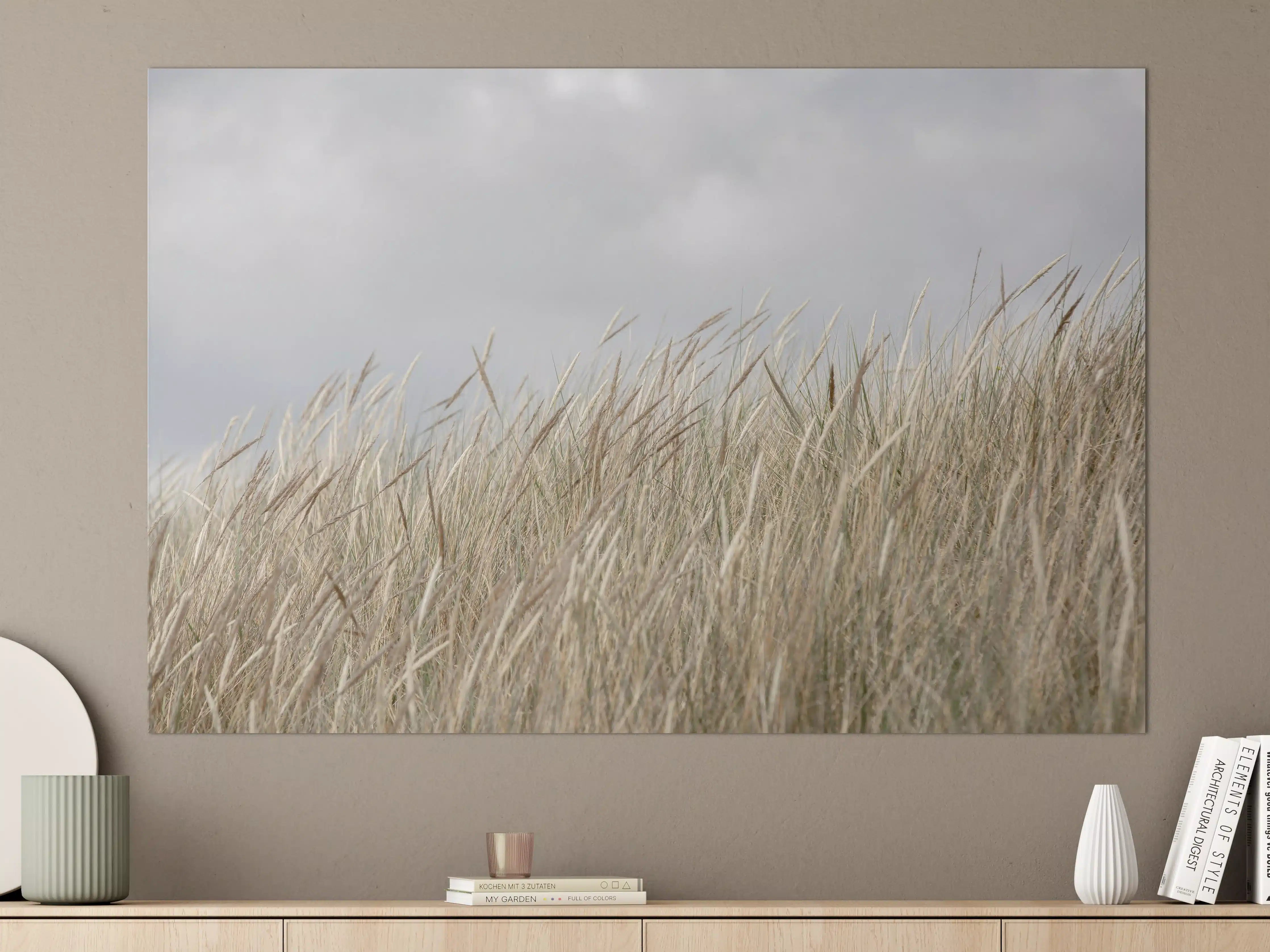 Große Wandbilder - Hochheimendes Getreide in sanften Tönen