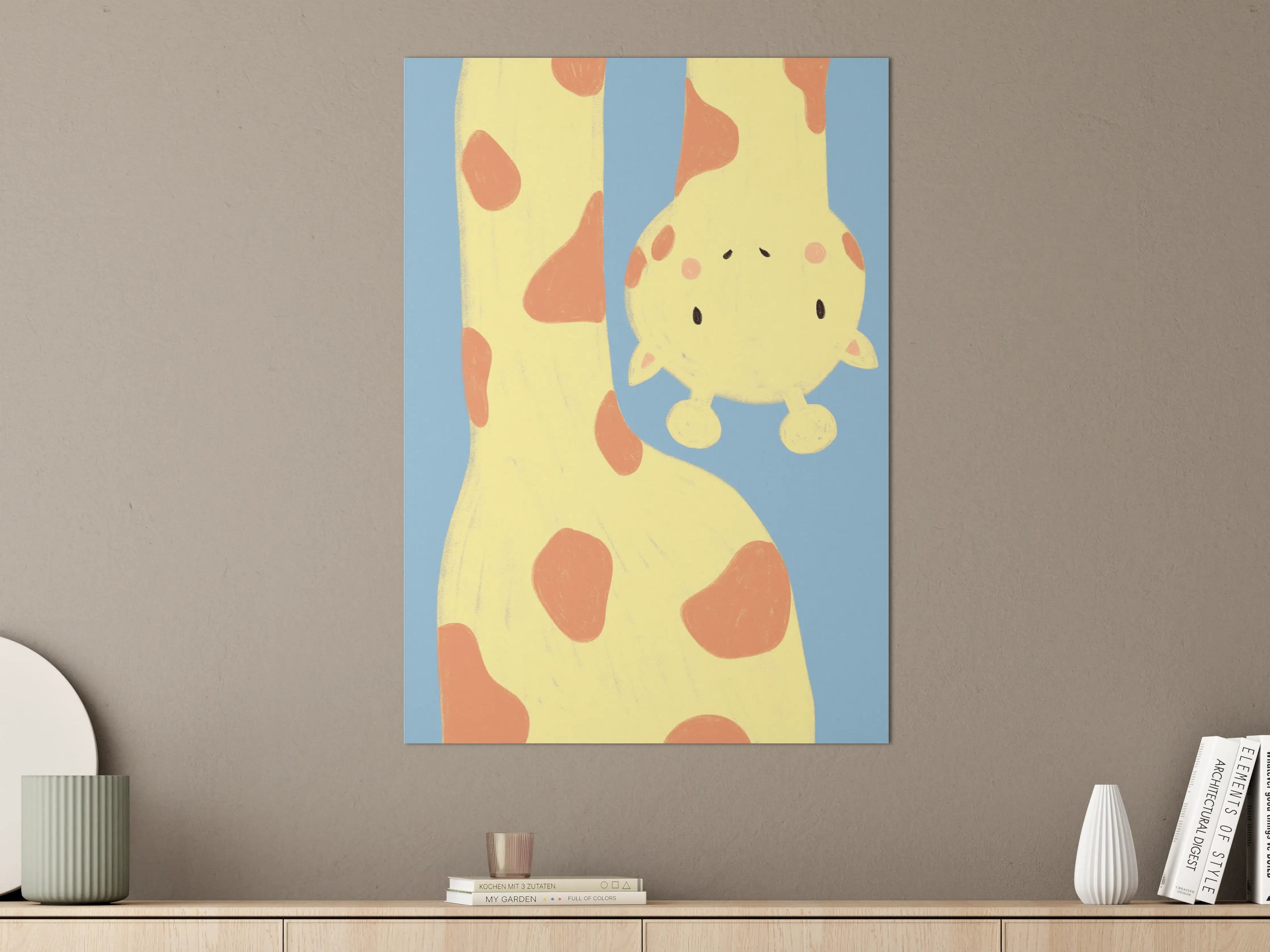 Große Wandbilder - Hochwertiges Kinderbild mit Giraffe