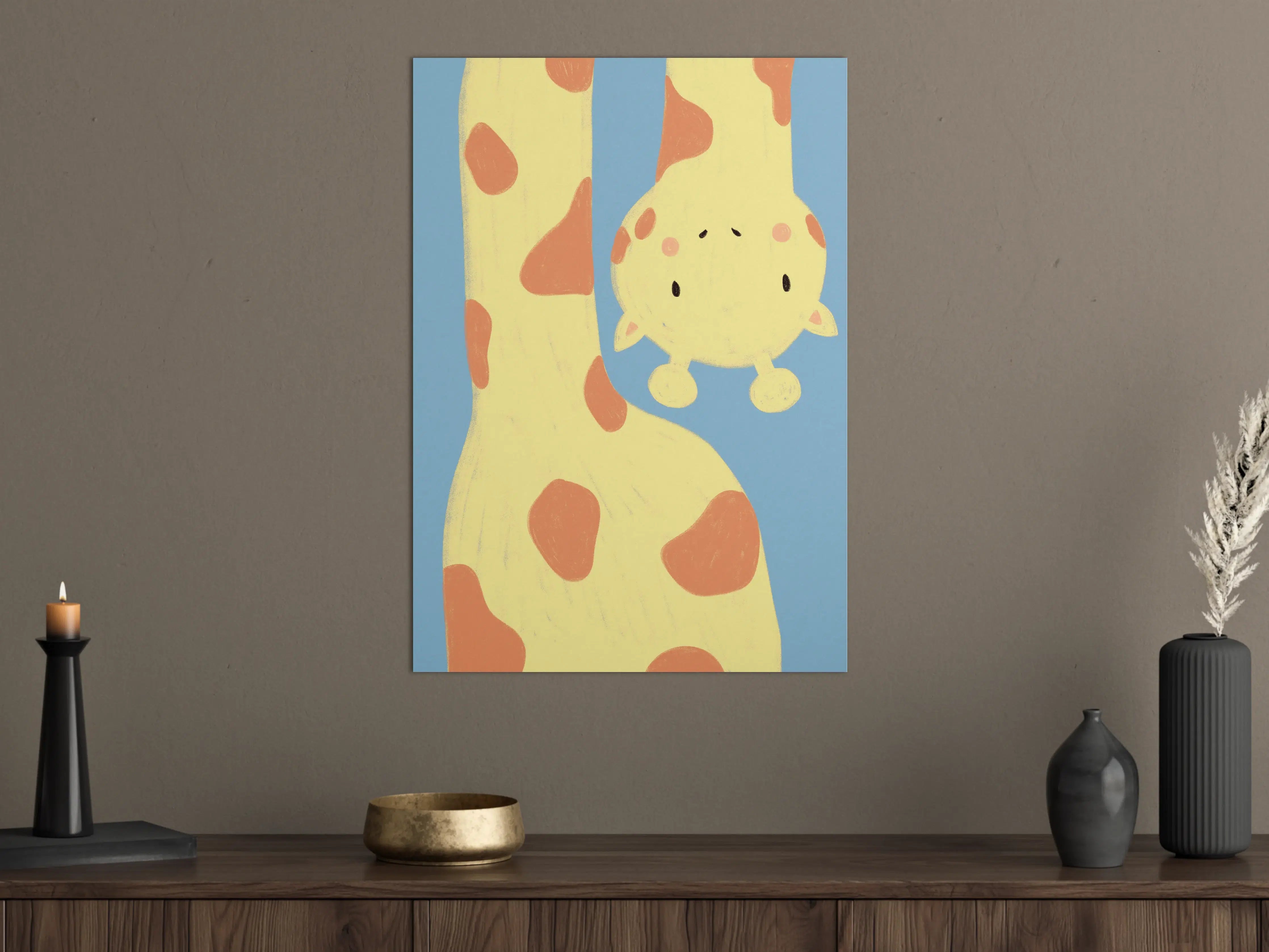 Große Wandbilder - Hochwertiges Kinderbild mit Giraffe