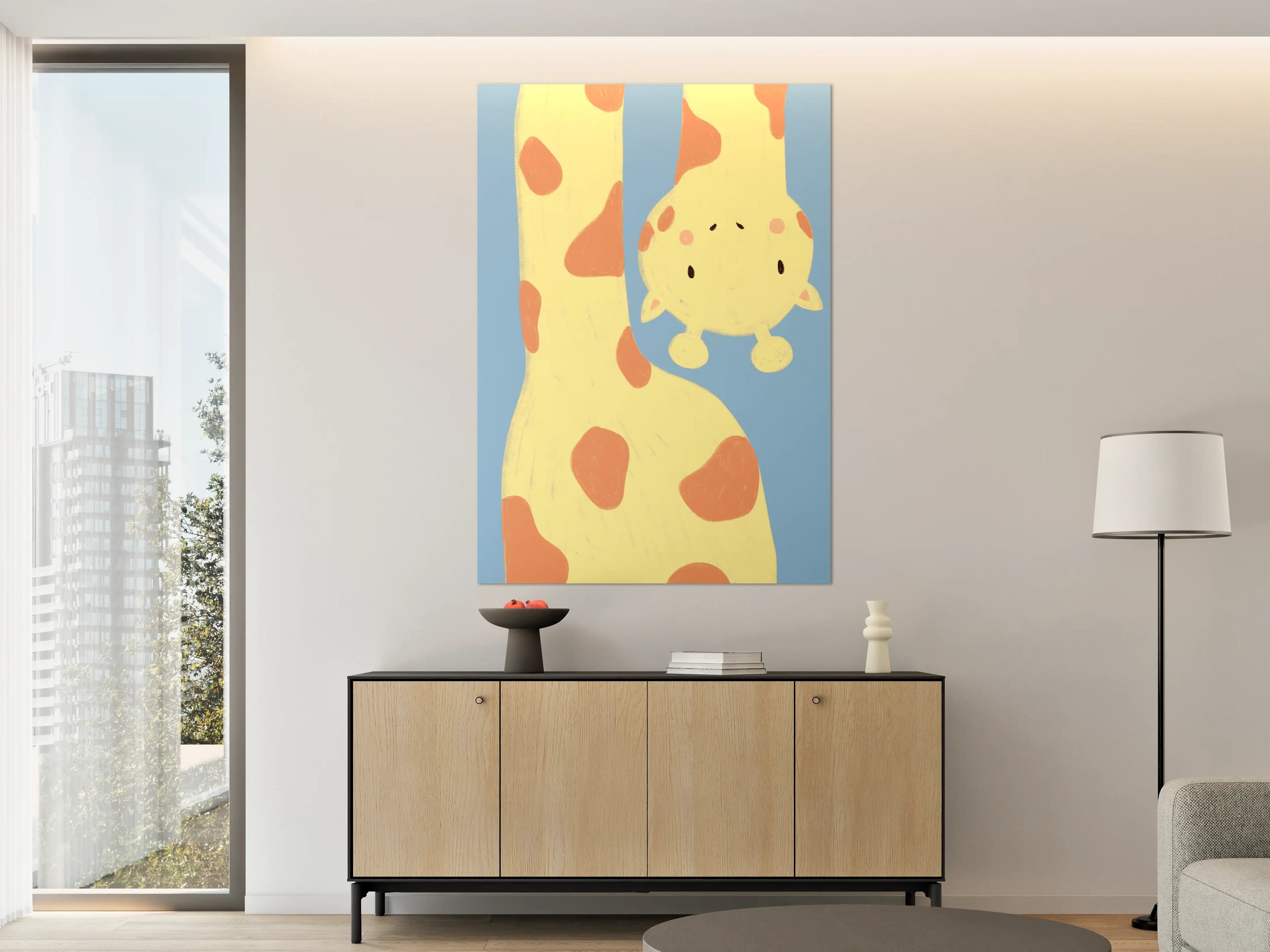 Große Wandbilder - Hochwertiges Kinderbild mit Giraffe