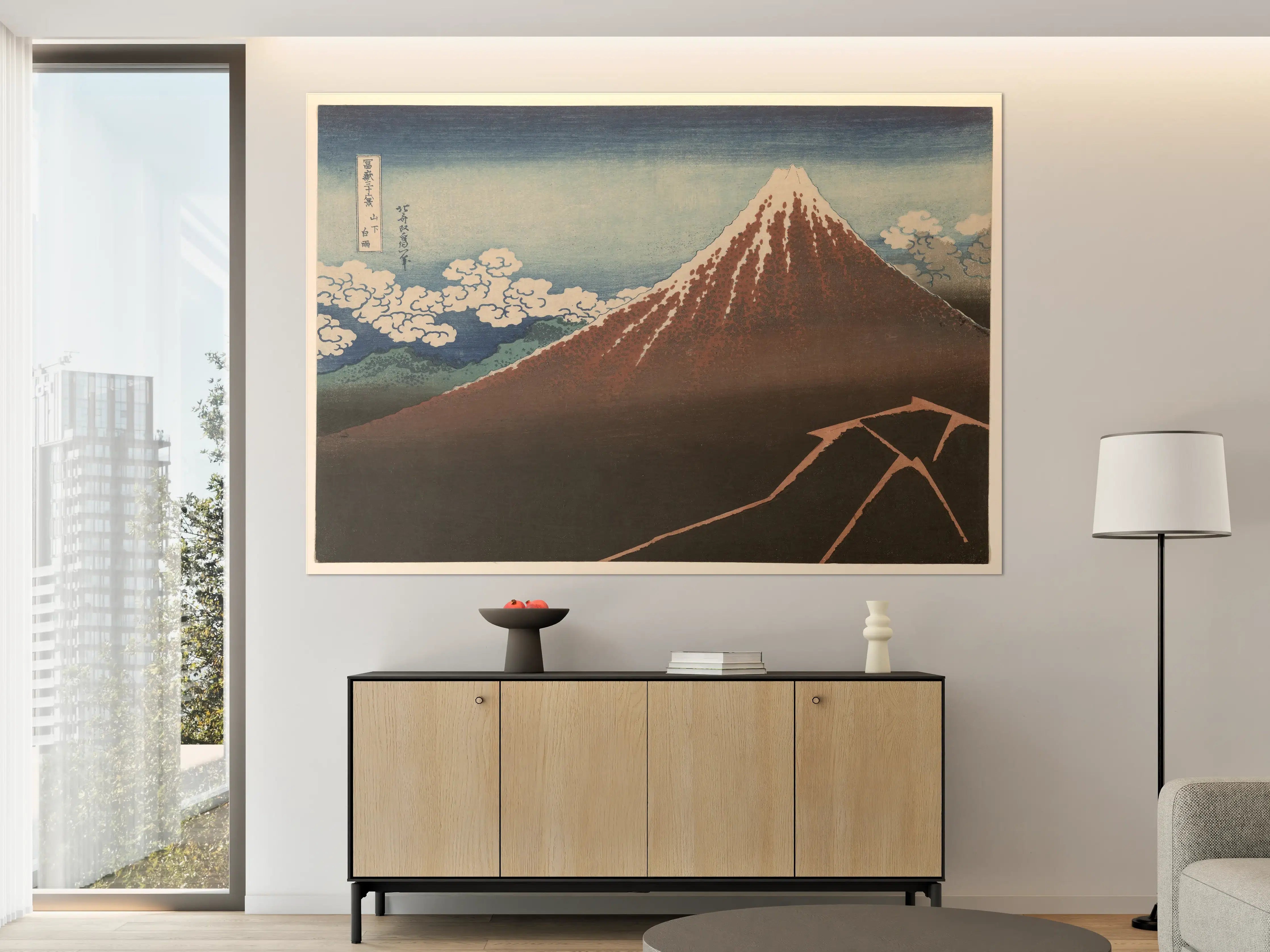 Große Wandbilder - Hokusai Fuji Berglandschaft