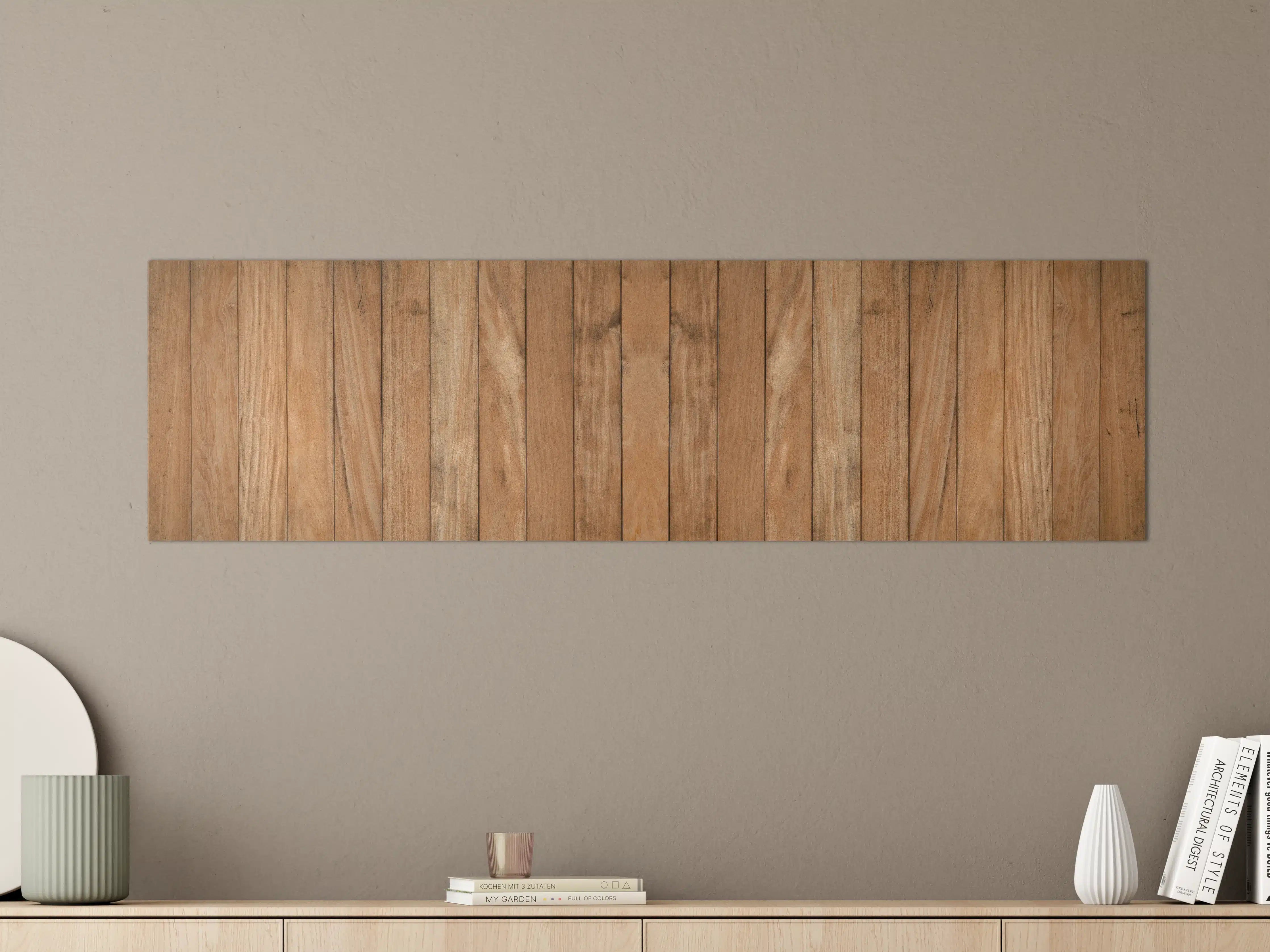 Große Wandbilder - Holzpaneele mit rustikaler Optik