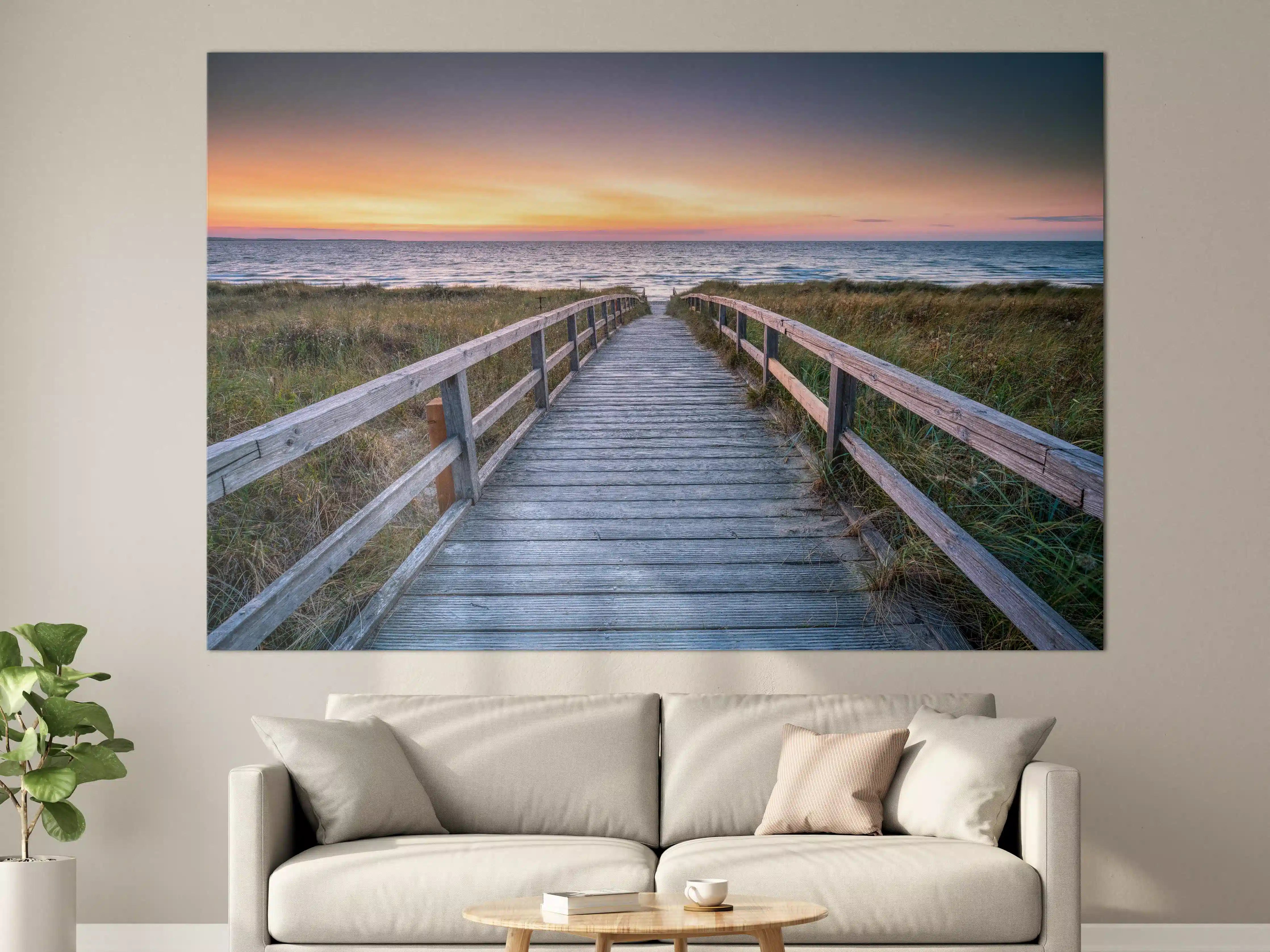Große Wandbilder - Holzsteg am Strand