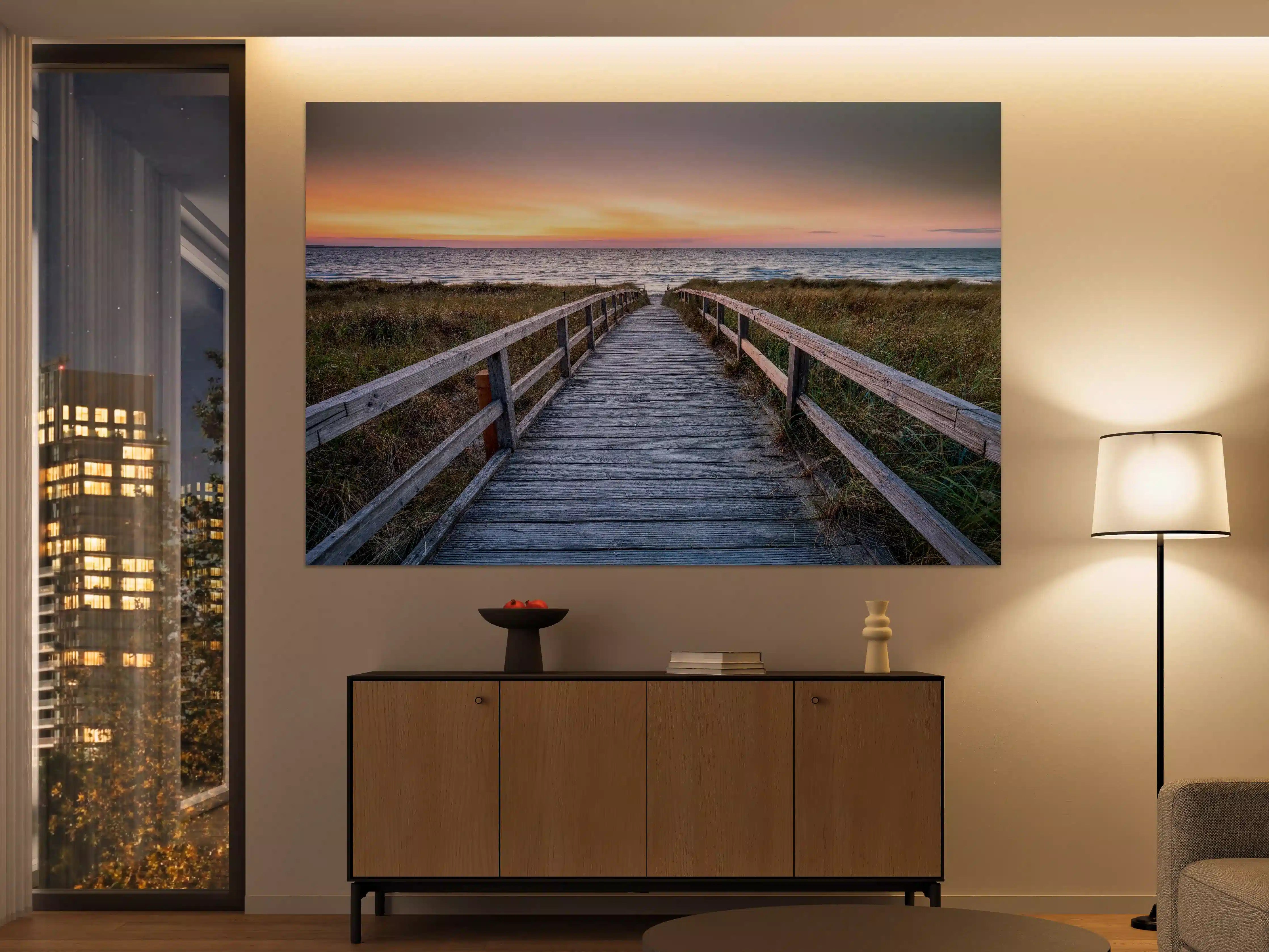 Große Wandbilder - Holzsteg am Strand