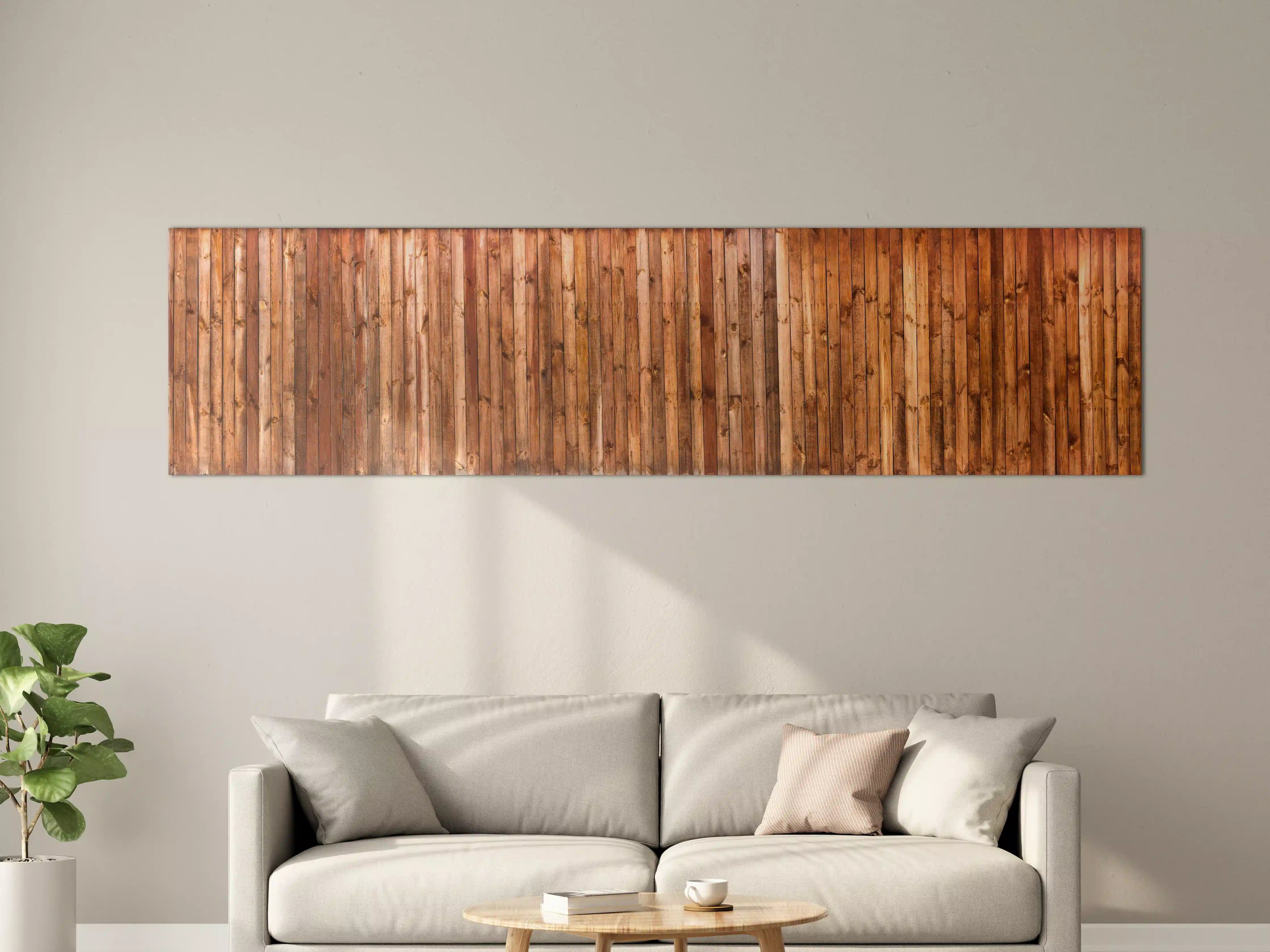 Große Wandbilder - Holzstruktur Planken Panorama