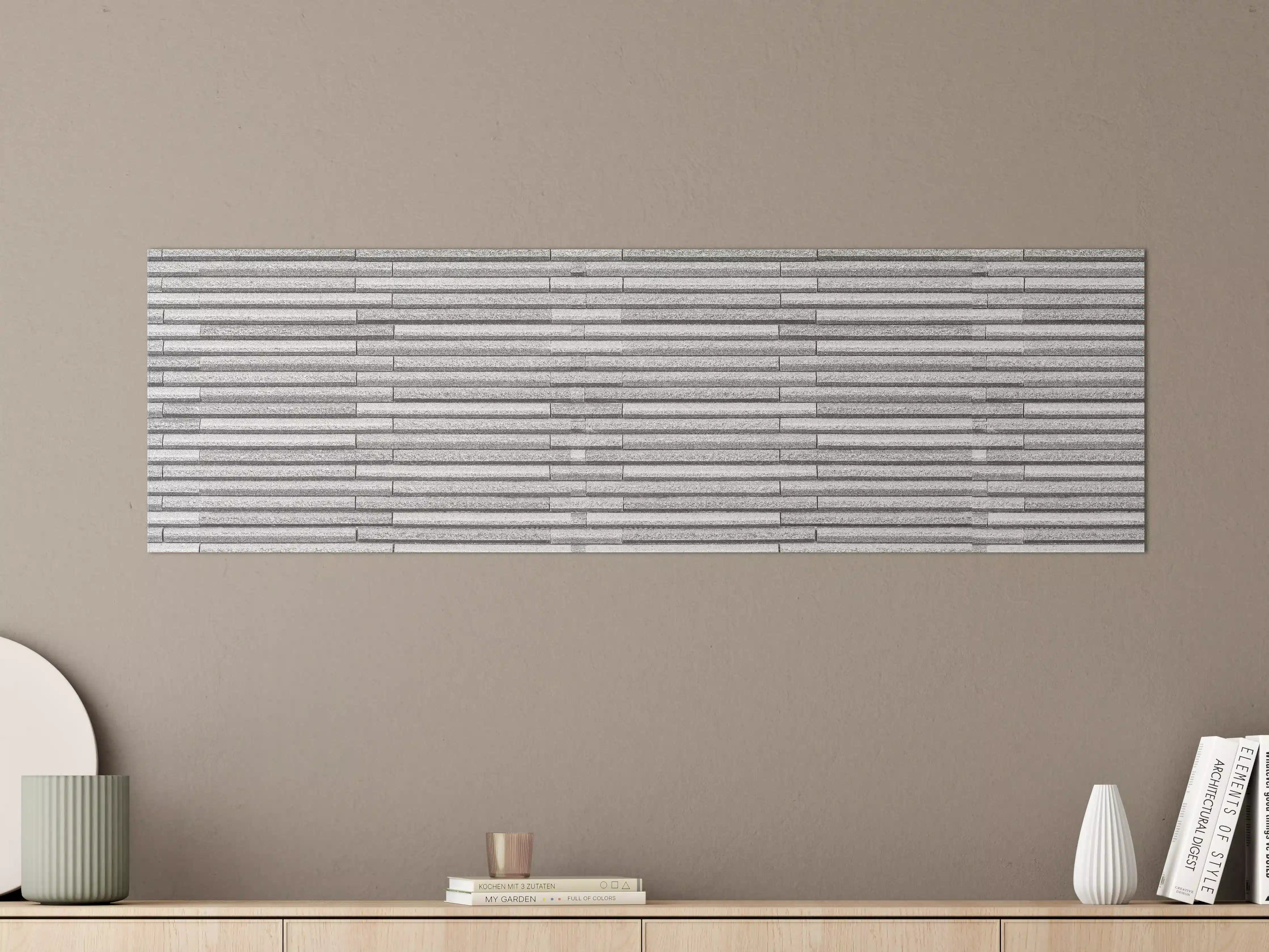 Große Wandbilder - Horizontale weiße Steinwand Textur