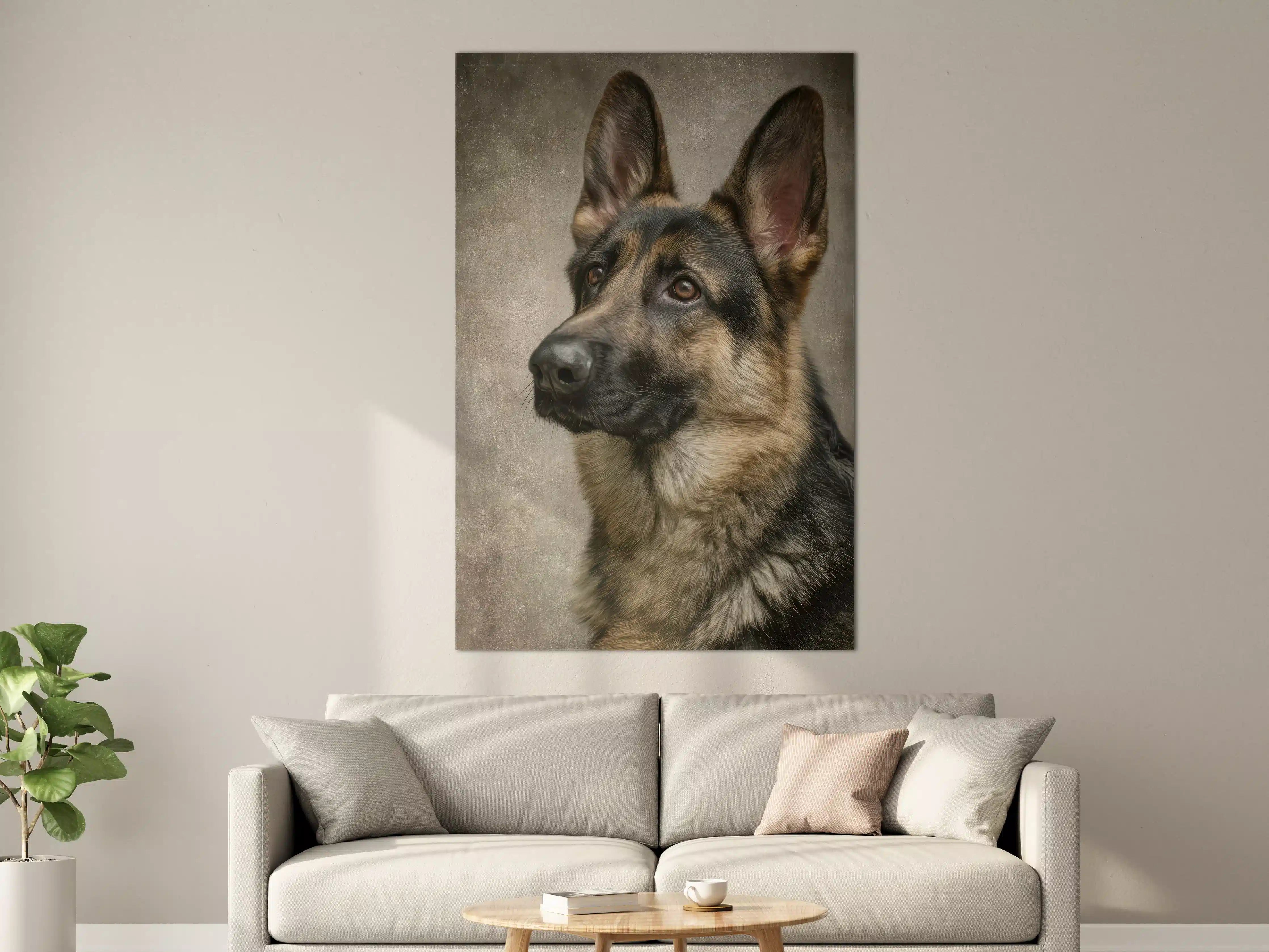 Große Wandbilder - Hundeportrait mit natürlichem Hintergrund