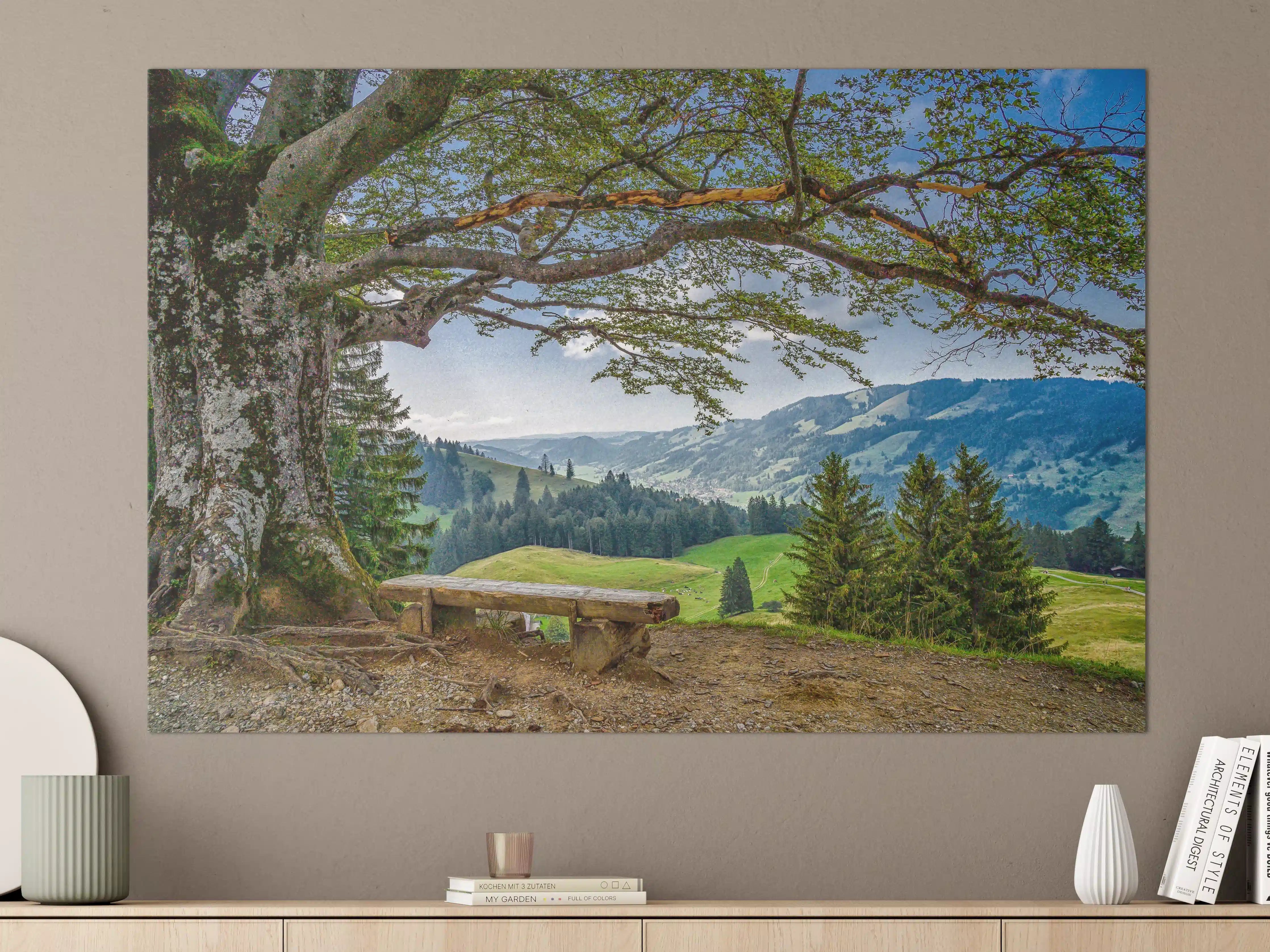 Große Wandbilder - Idyllische Baum & Berglandschaft