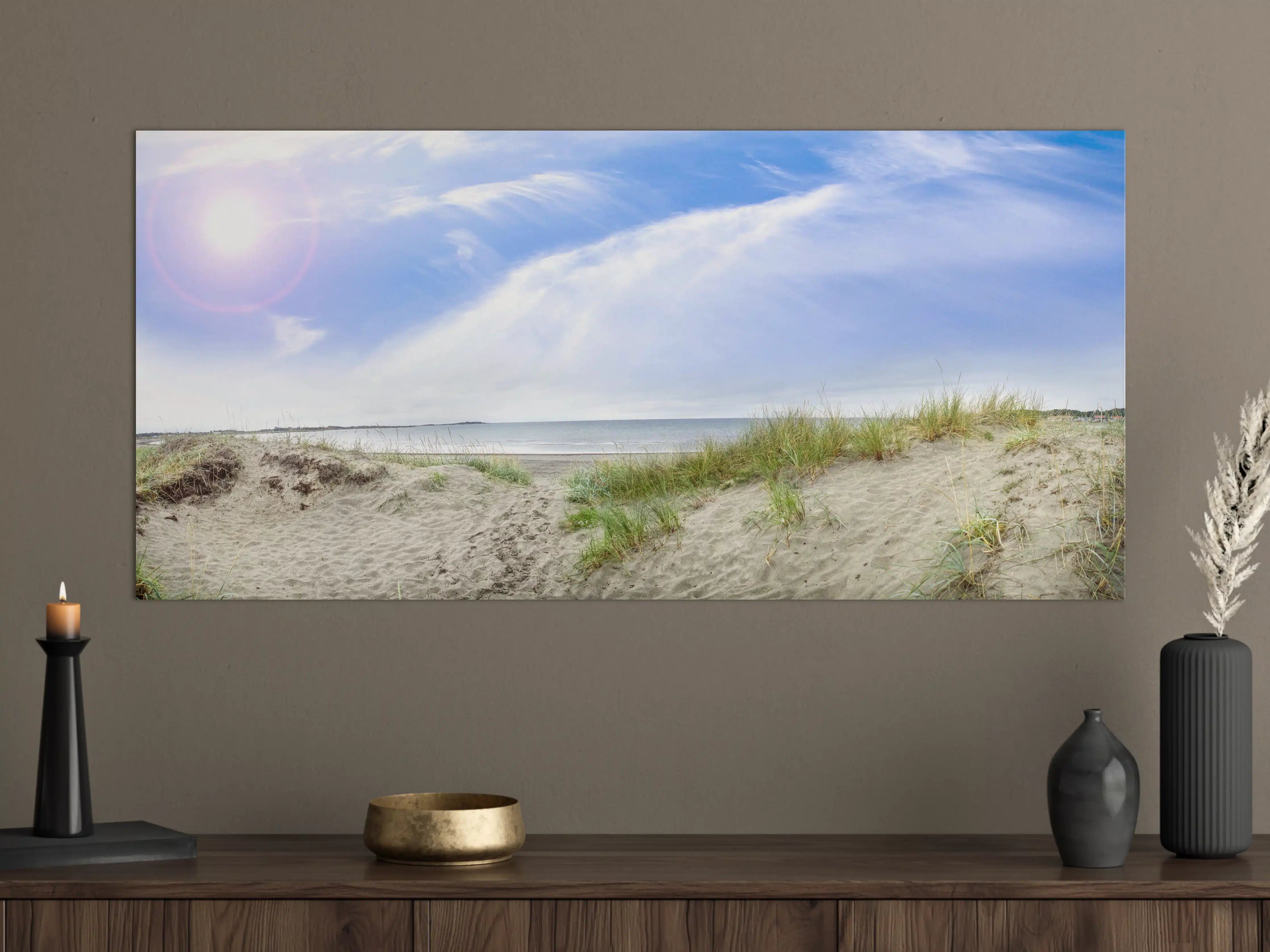 Große Wandbilder - Idyllische Strandlandschaft mit Himmel und Meer