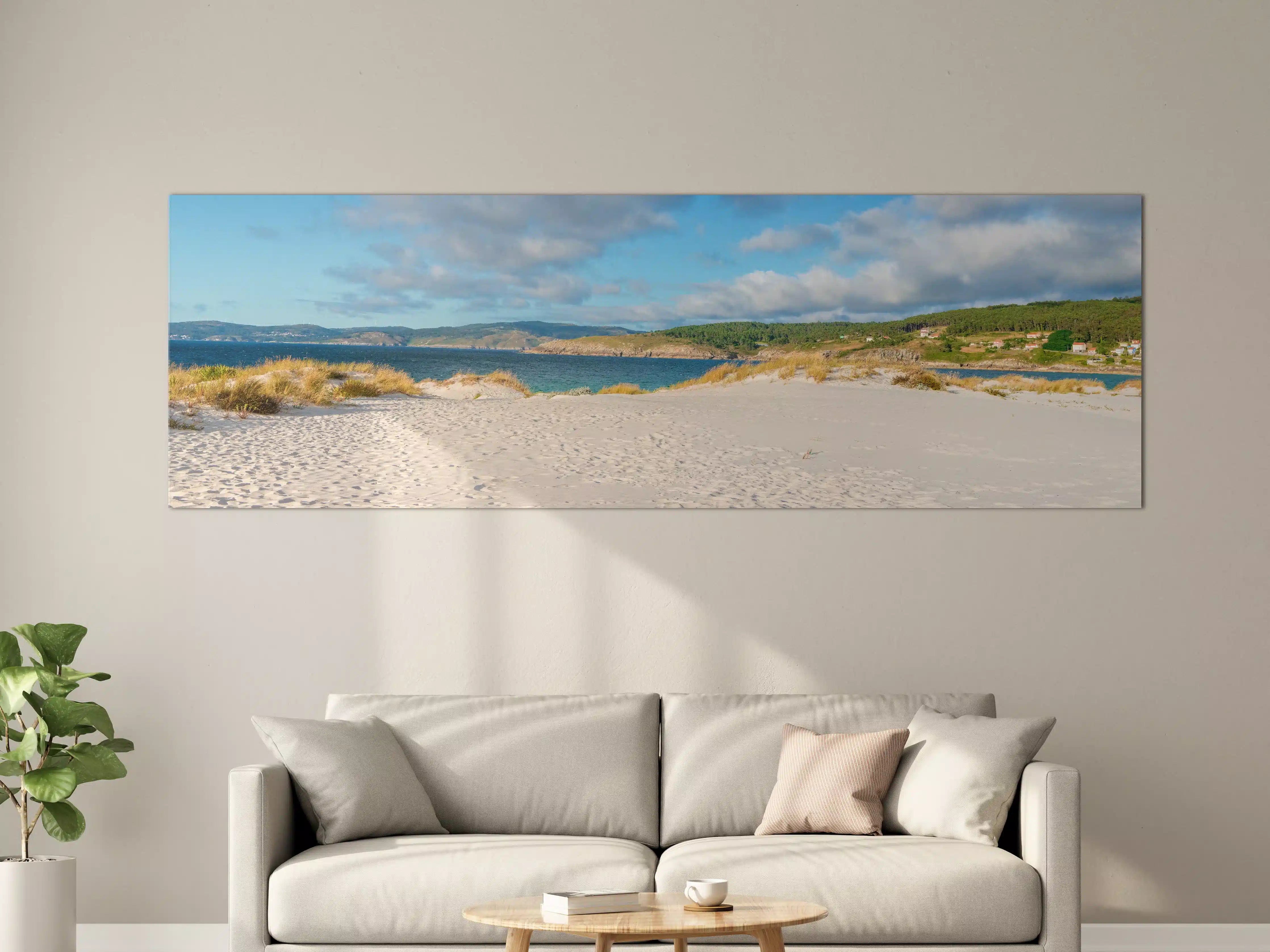 Große Wandbilder - Idyllischer Strand mit sanften Sanddünen
