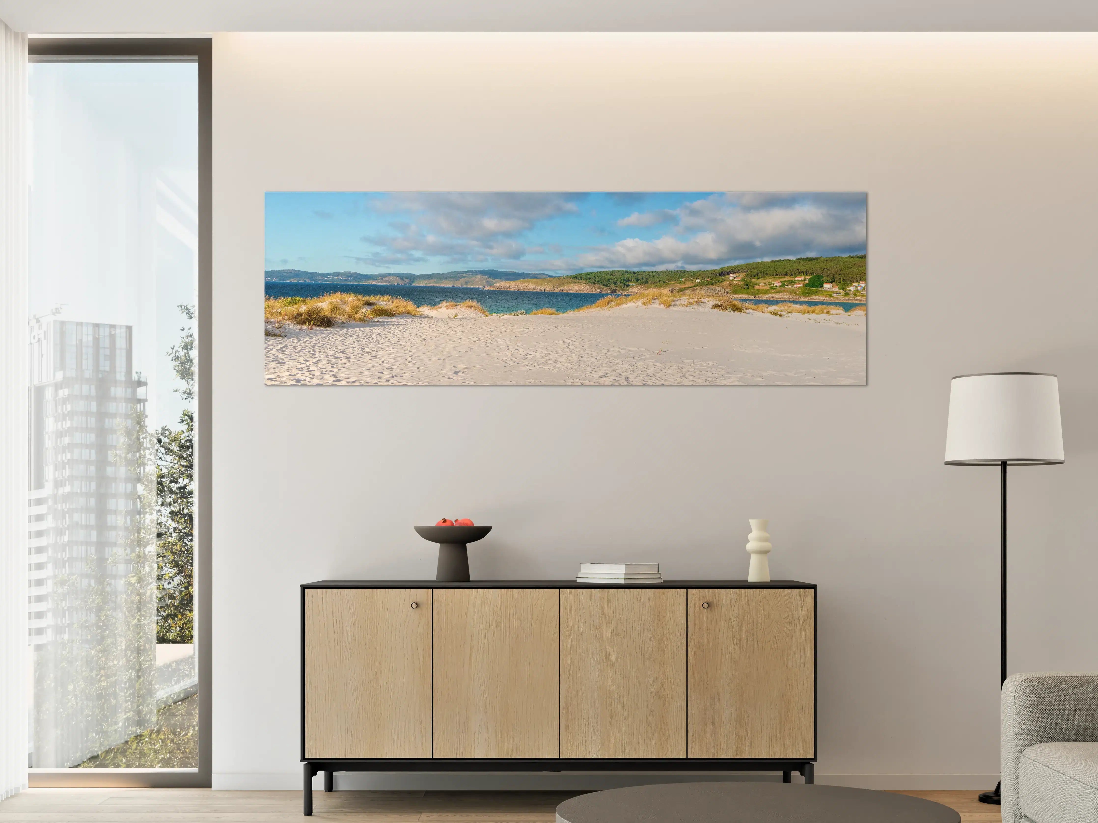Große Wandbilder - Idyllischer Strand mit sanften Sanddünen