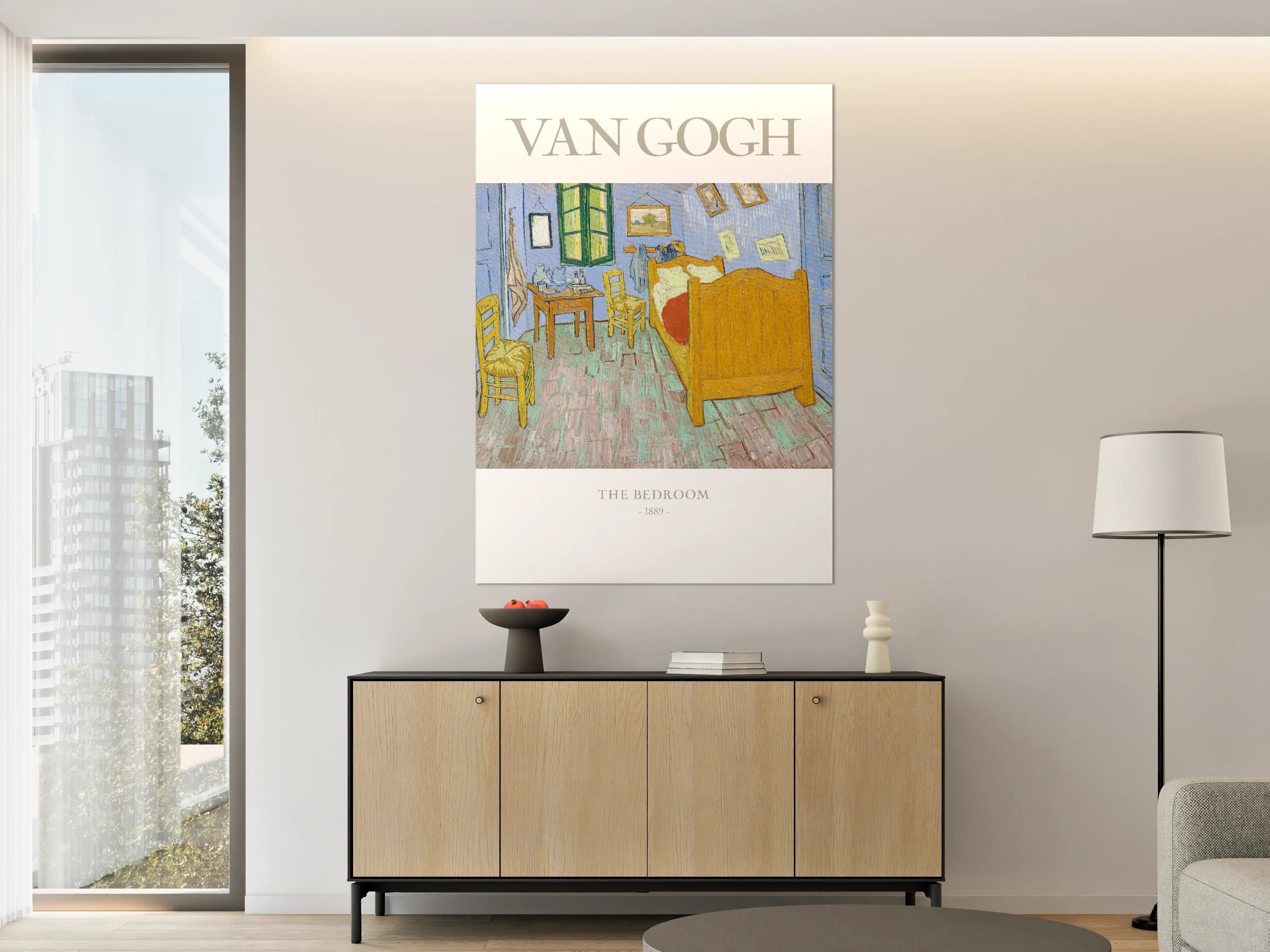 Große Wandbilder - Impressionistisches Schlafzimmer mit Gelbton
