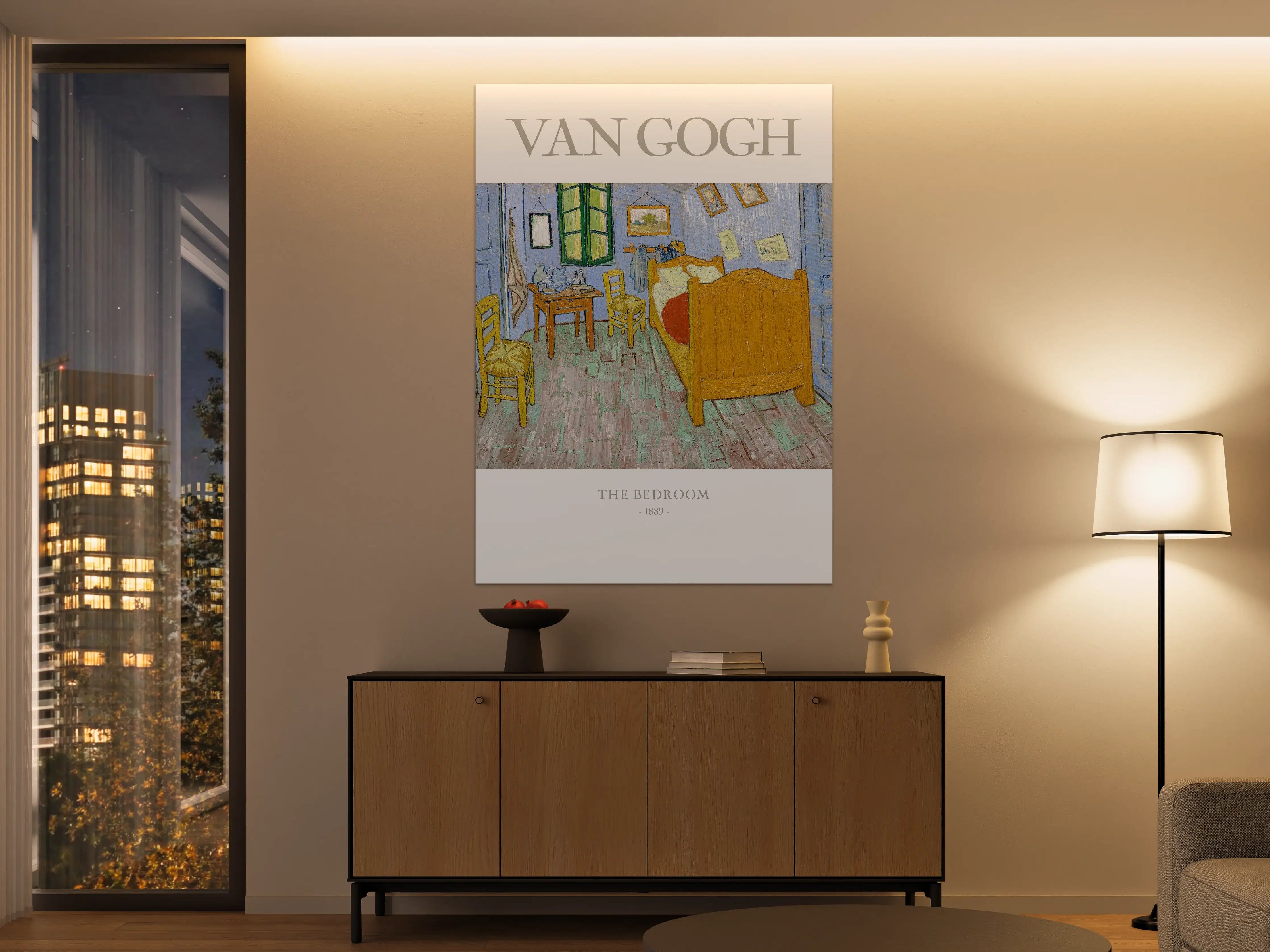 Große Wandbilder - Impressionistisches Schlafzimmer mit Gelbton