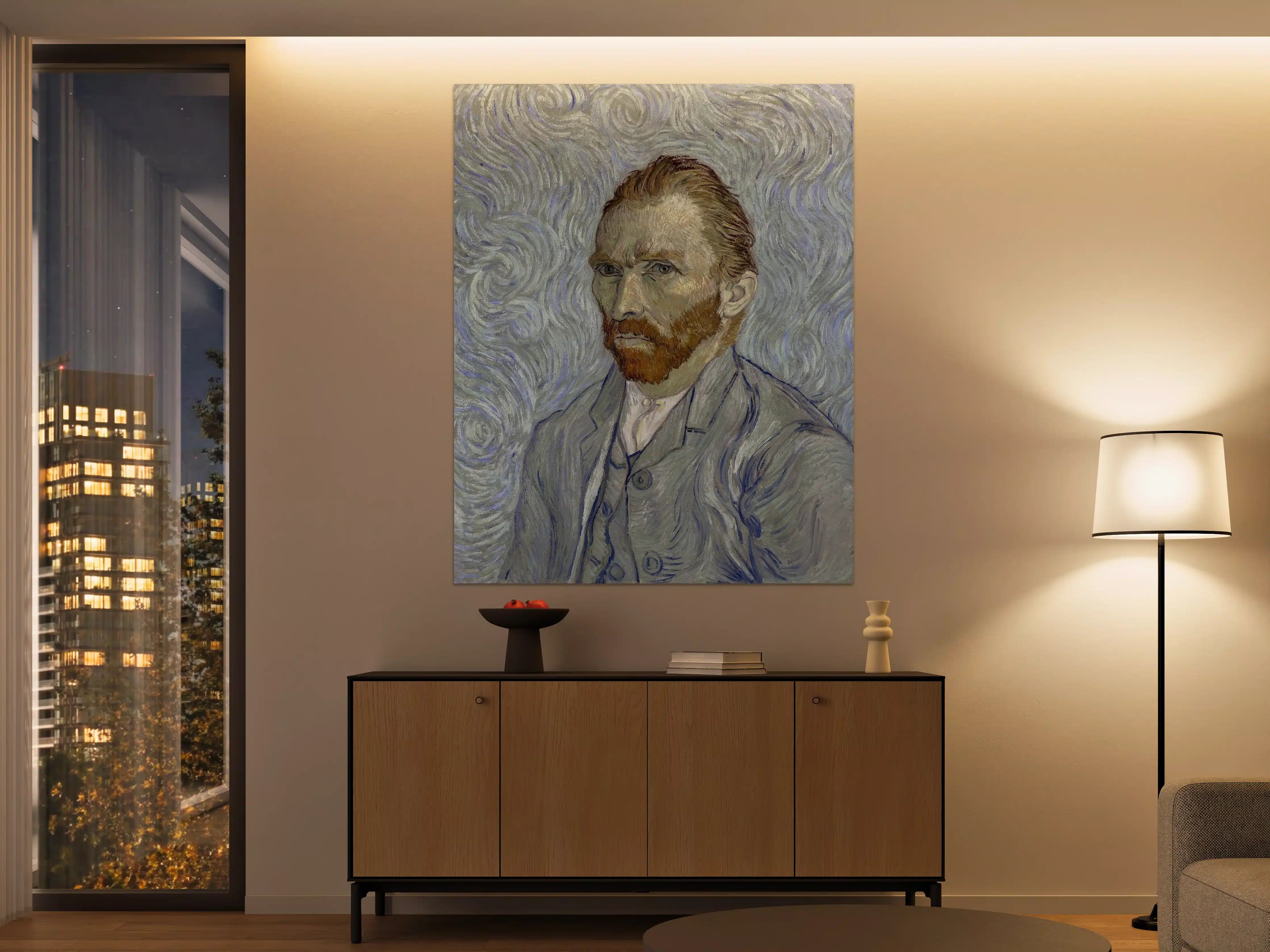 Große Wandbilder - Impressionistisches Selbstporträt mit emotionalem Ausdruck