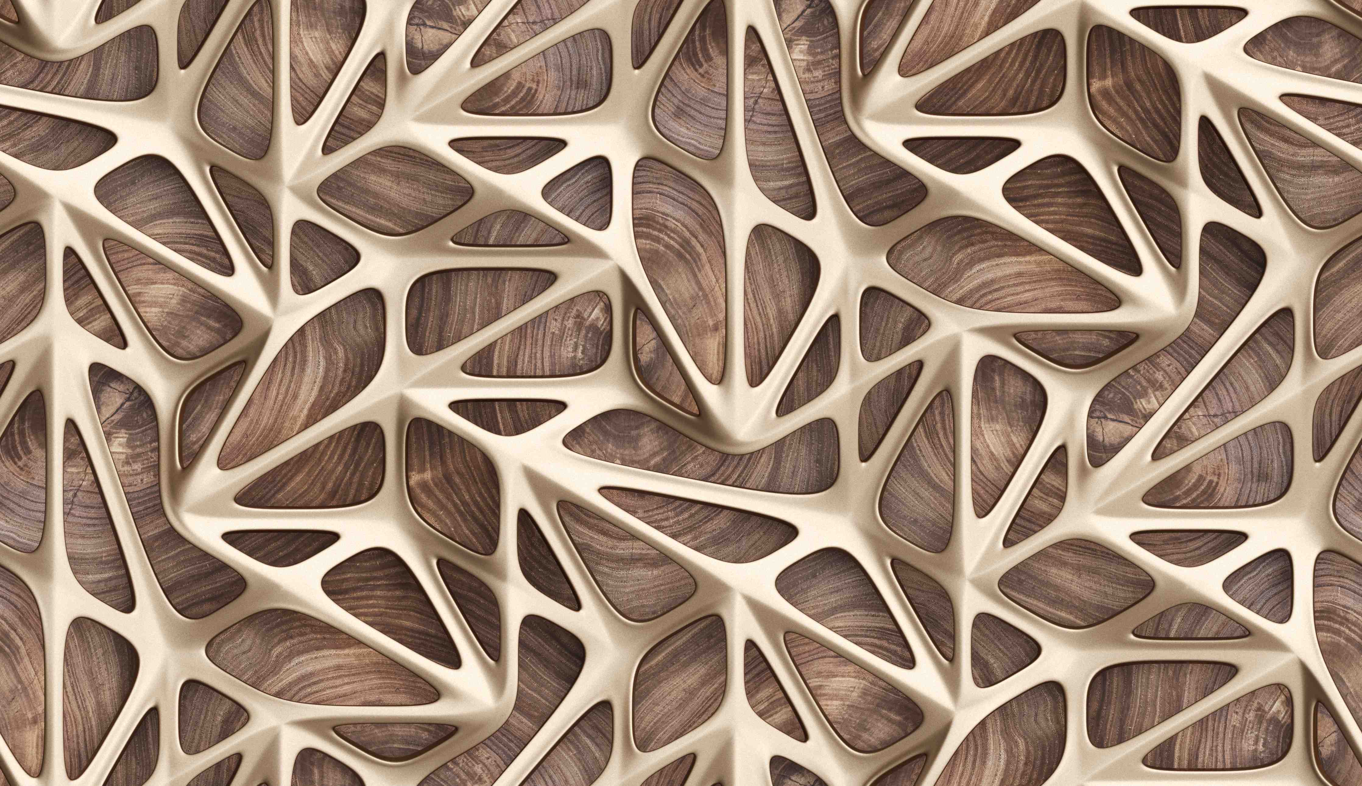 Große Wandbilder-Innovatives Holzdesign mit organischer Struktur