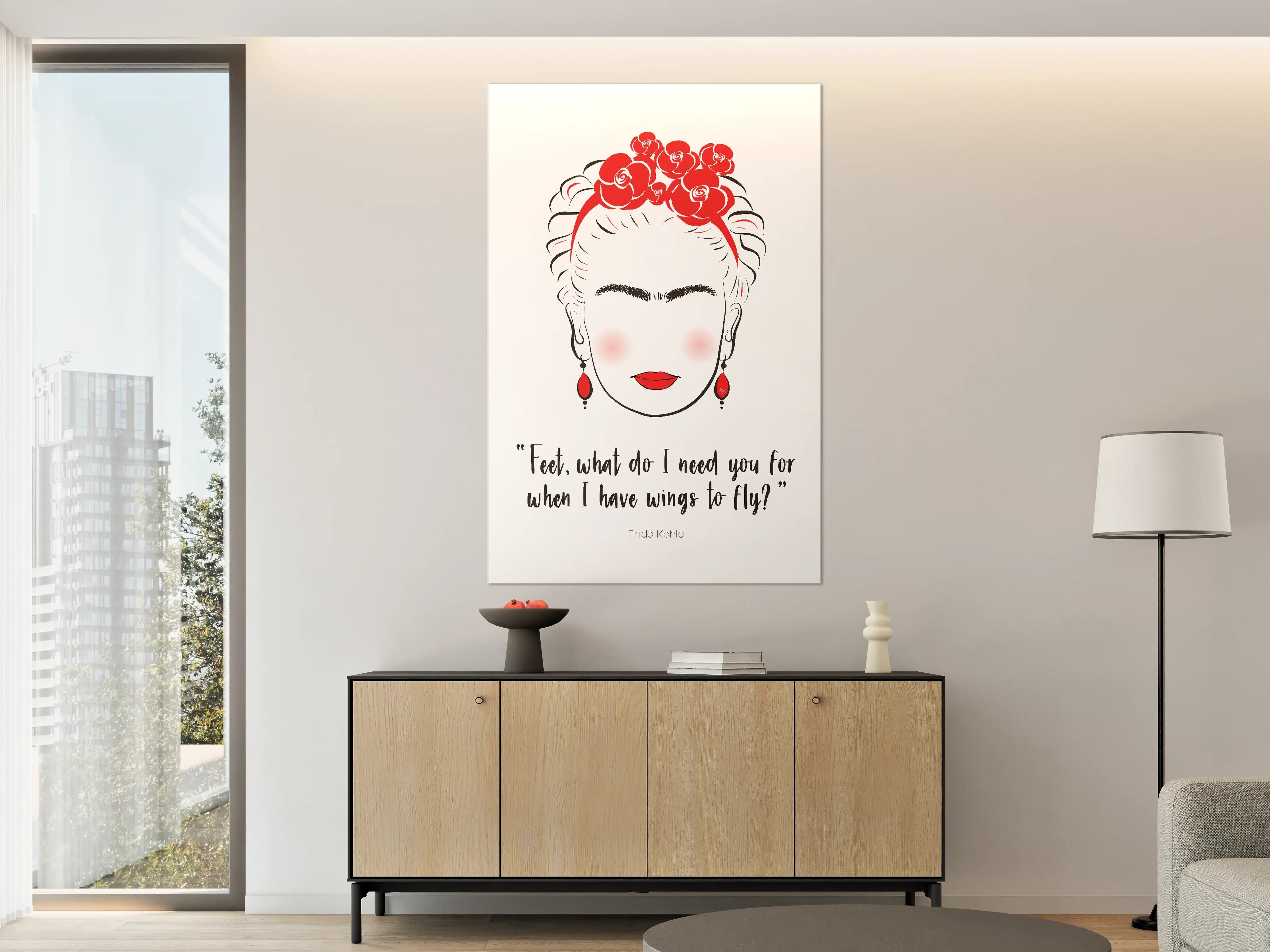 Große Wandbilder - Inspirierende Frida Kahlo Illustration