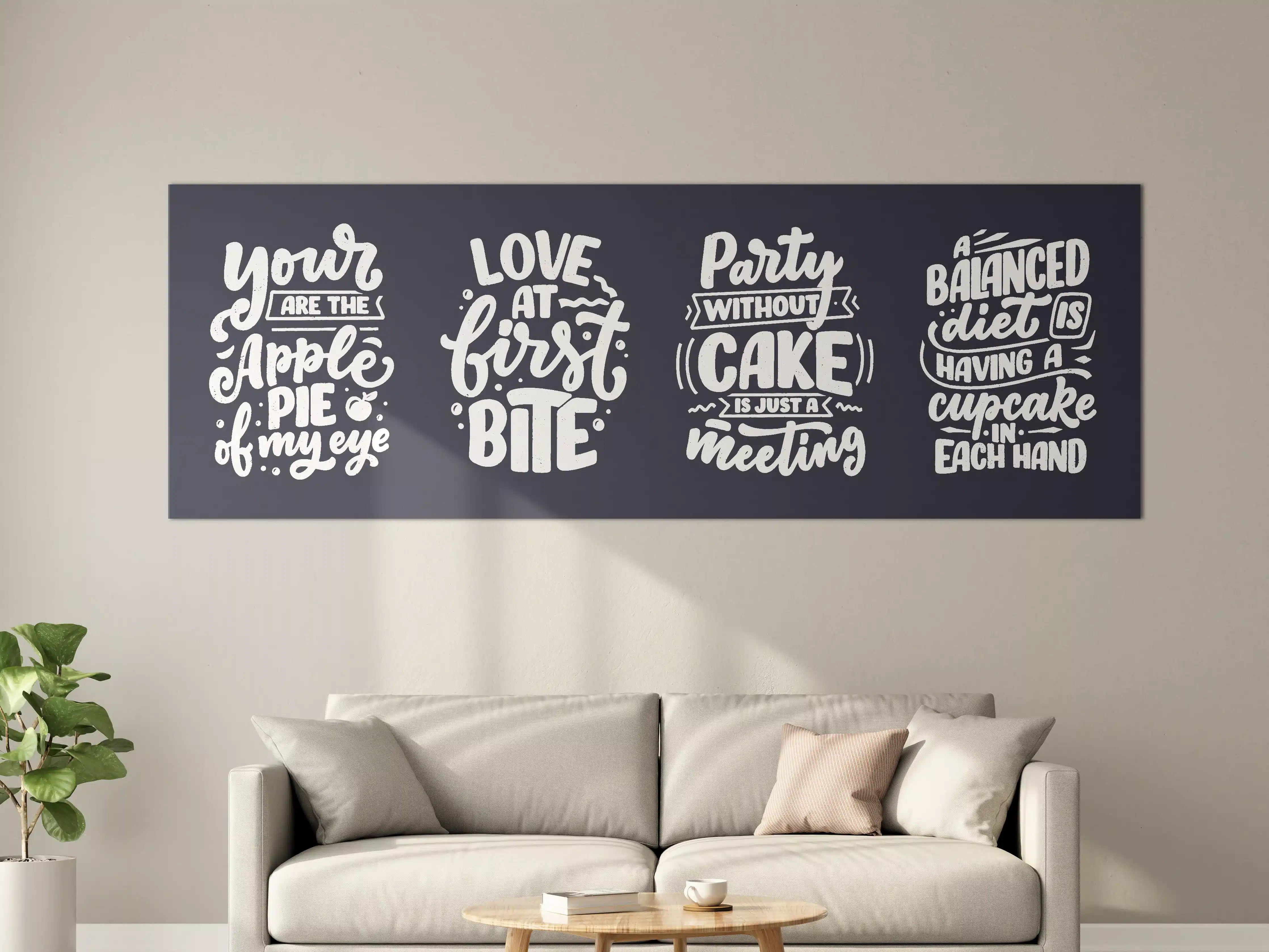 Große Wandbilder - Inspirierende Spruch Collage