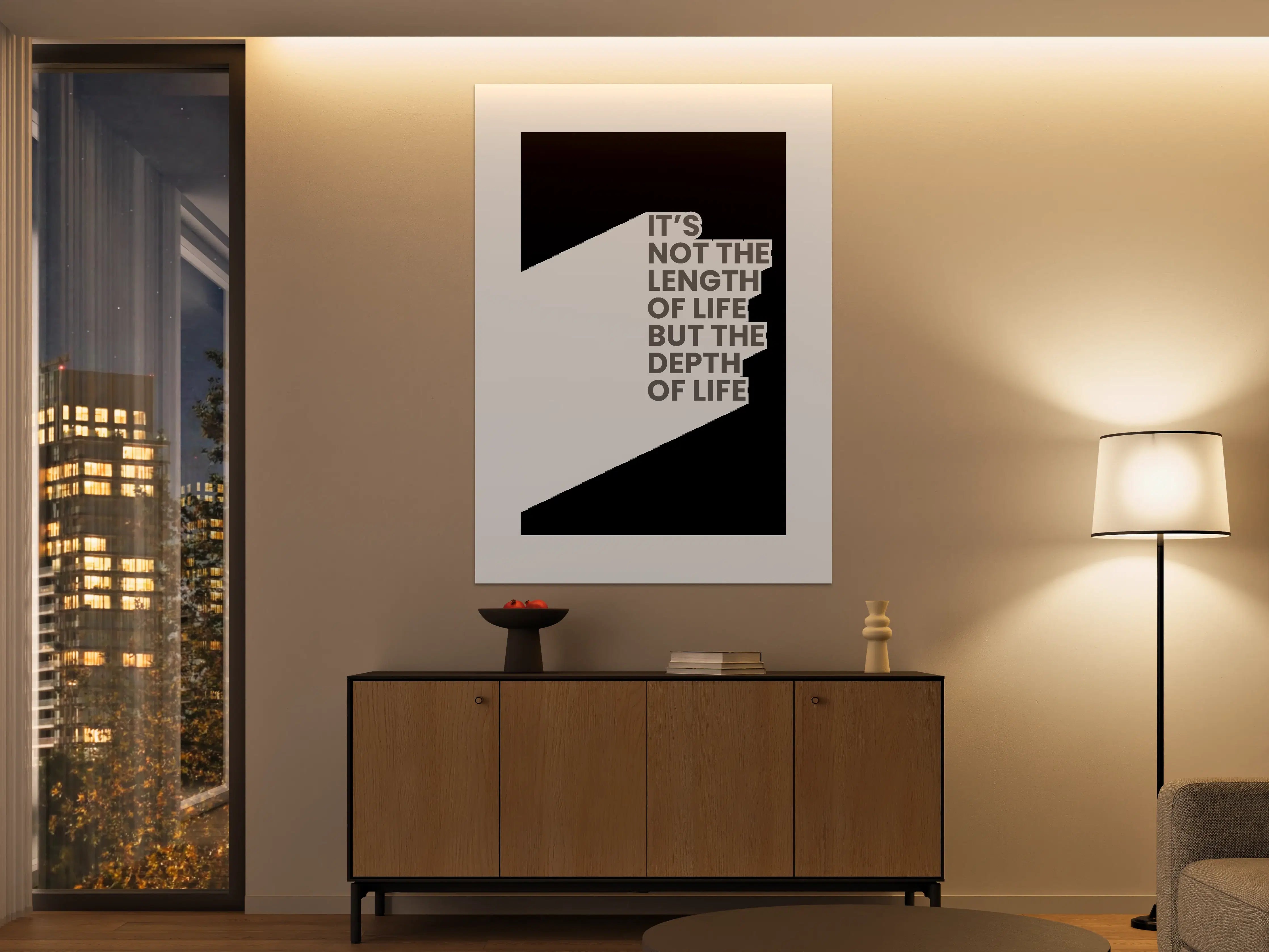 Große Wandbilder - Inspirierende Zitat-Wandkunst in Schwarz-Weiß