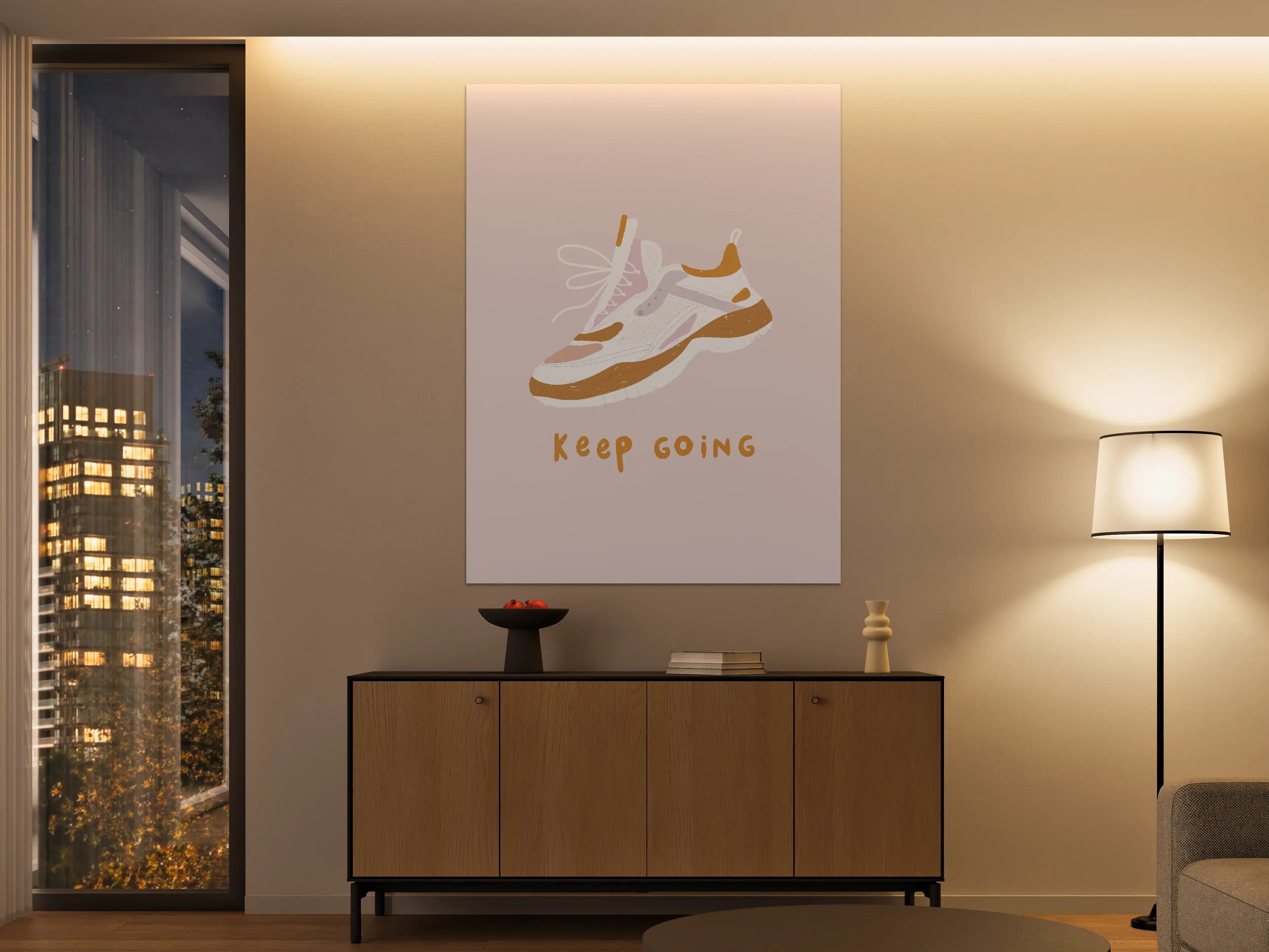 Große Wandbilder - Inspirierender Sport-Laufschuh