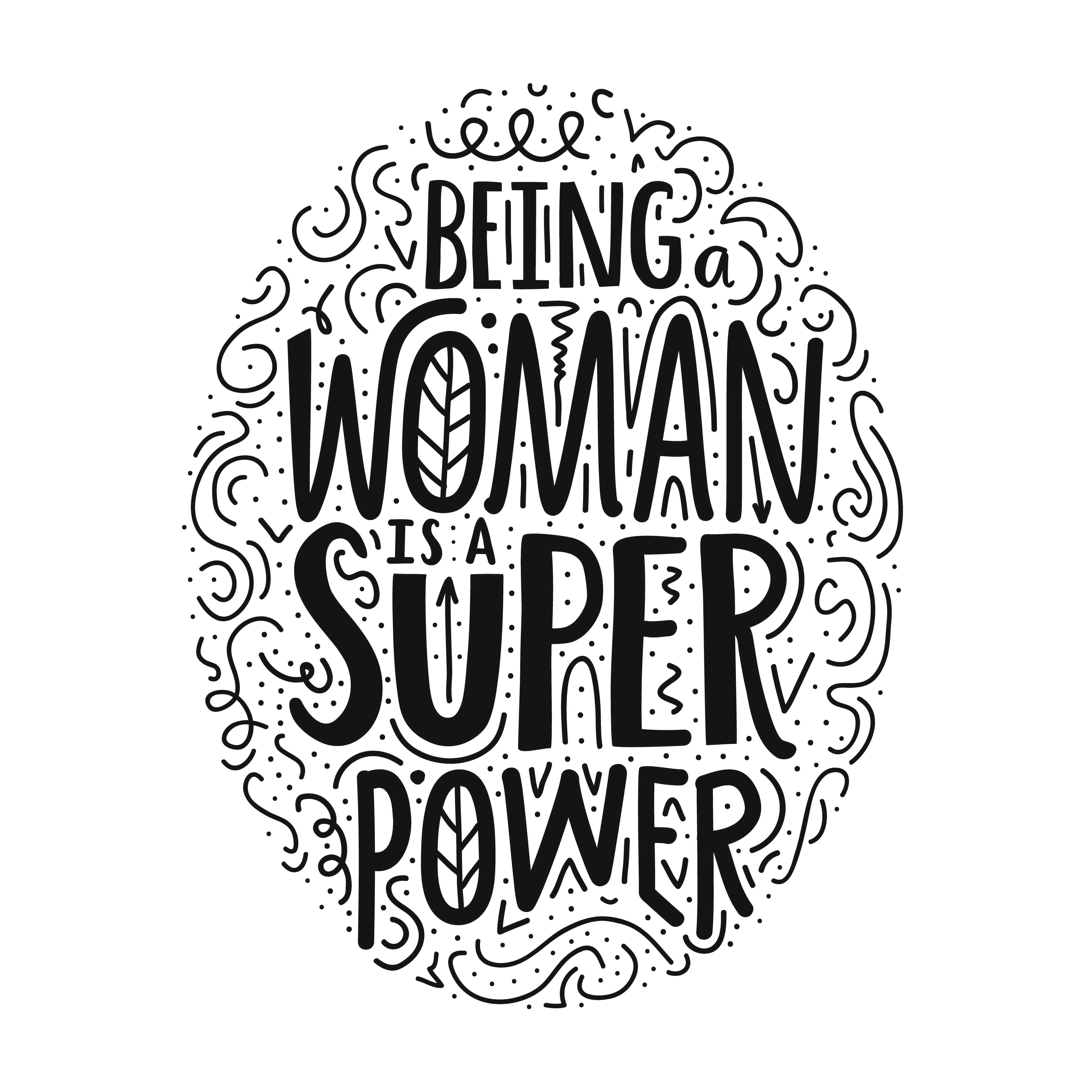 Große Wandbilder-Inspirierendes Frauenpower-Motiv in Schwarzweiß