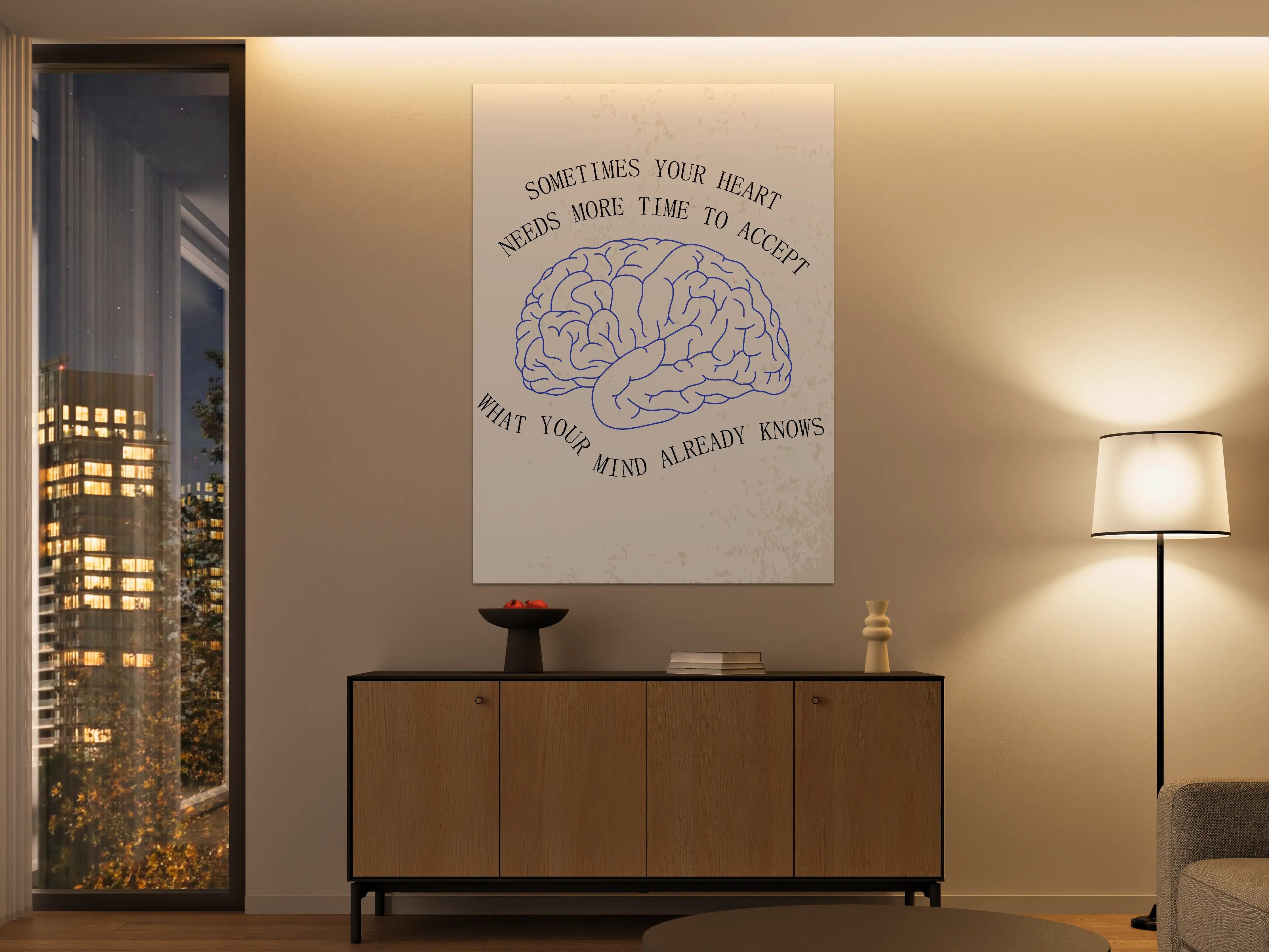 Große Wandbilder - Inspirierendes Gehirn-Motiv mit Zitat