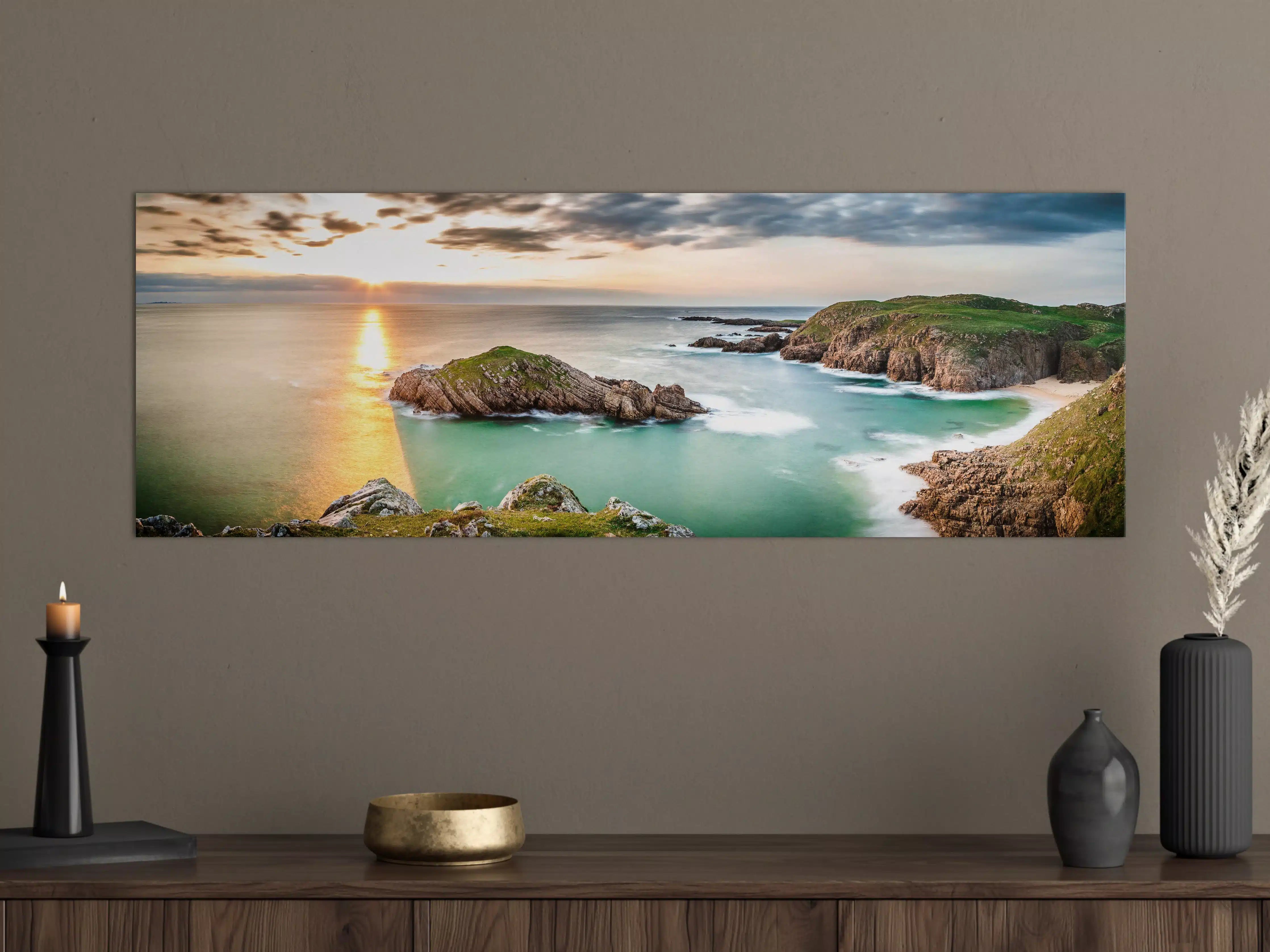 Große Wandbilder - Irland Küstenpanorama Sonnenuntergang