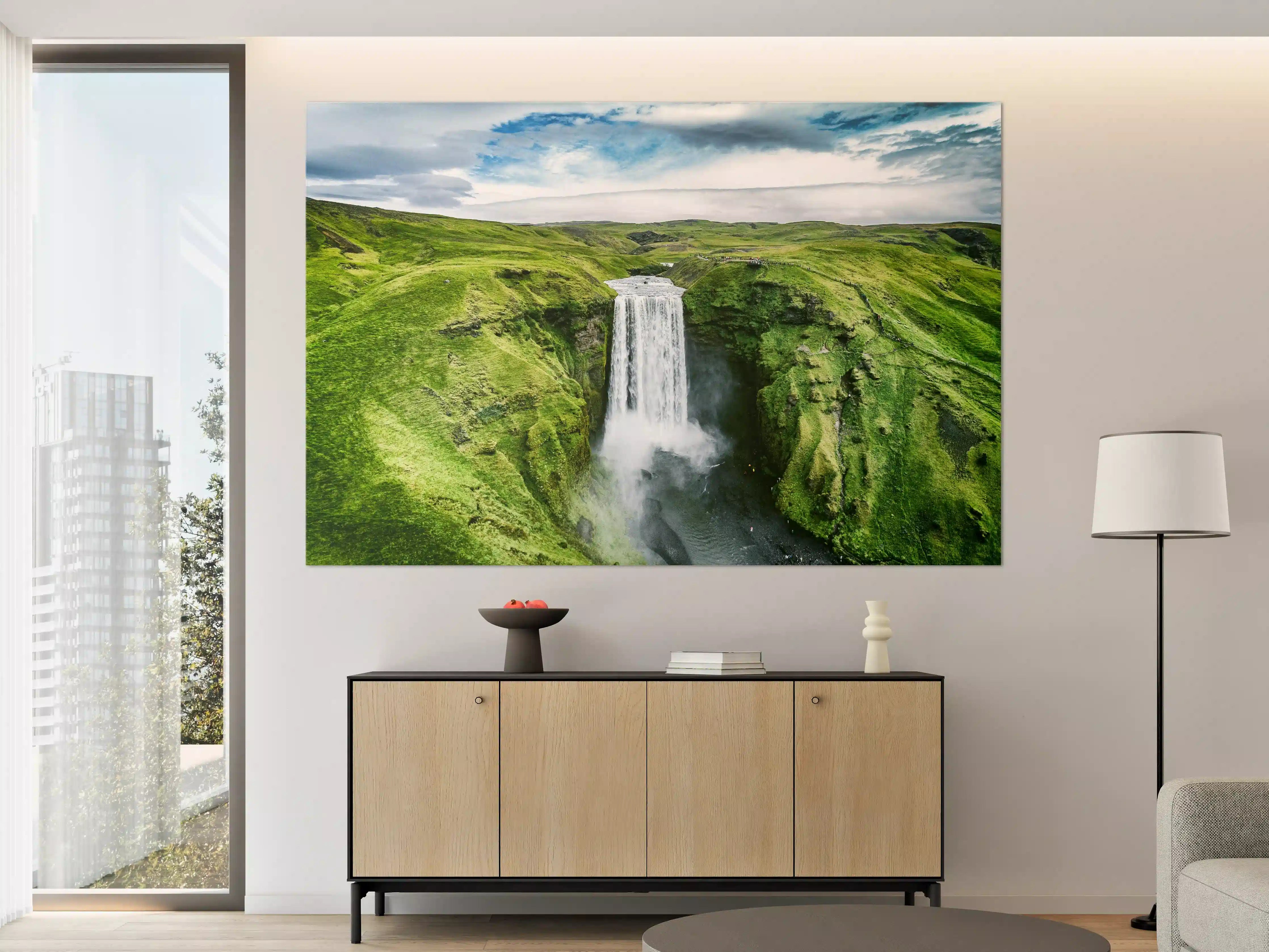 Große Wandbilder - Isländischer Wasserfall Skogafoss