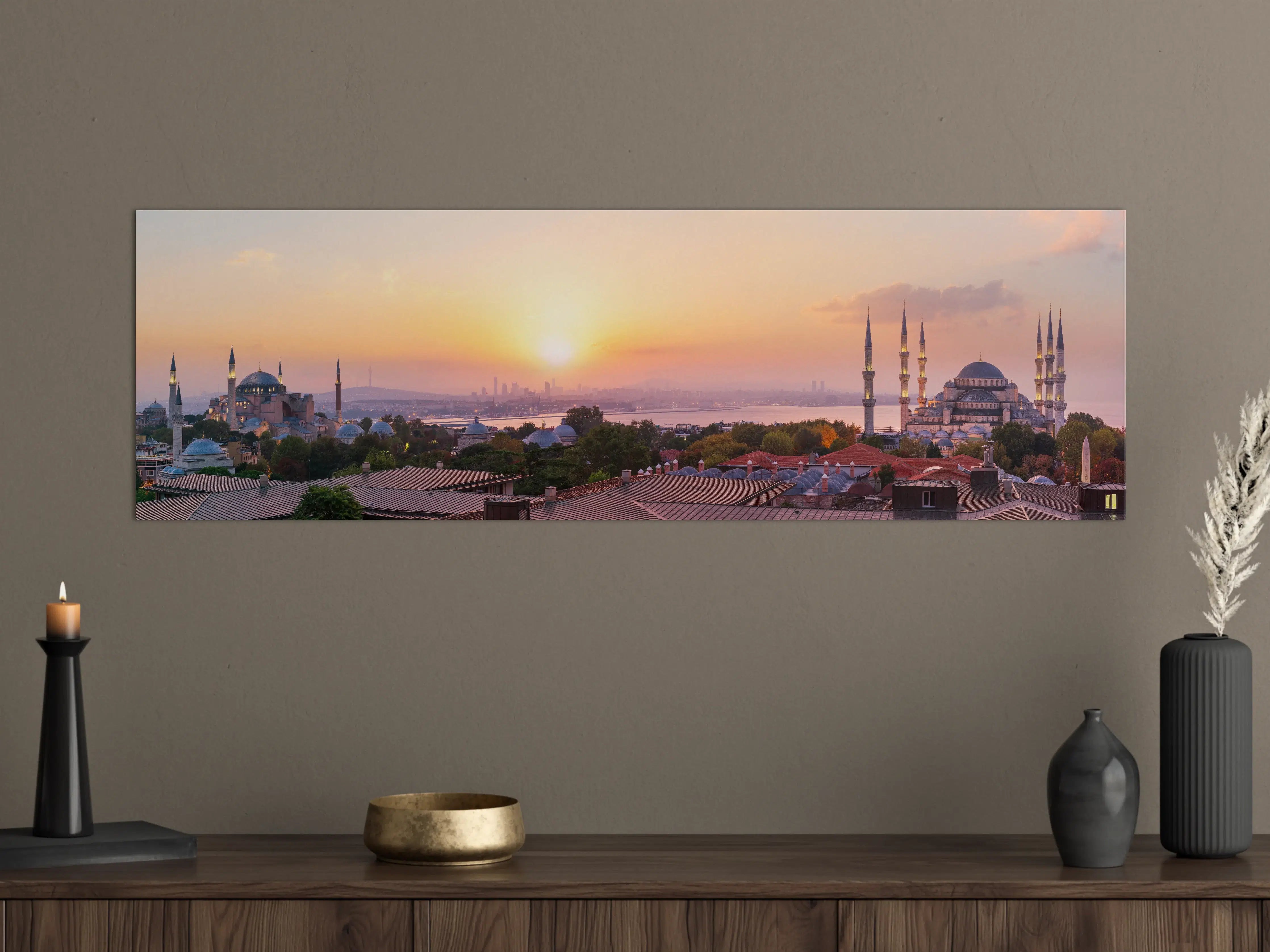 Große Wandbilder - Istanbul Skyline bei Sonnenuntergang