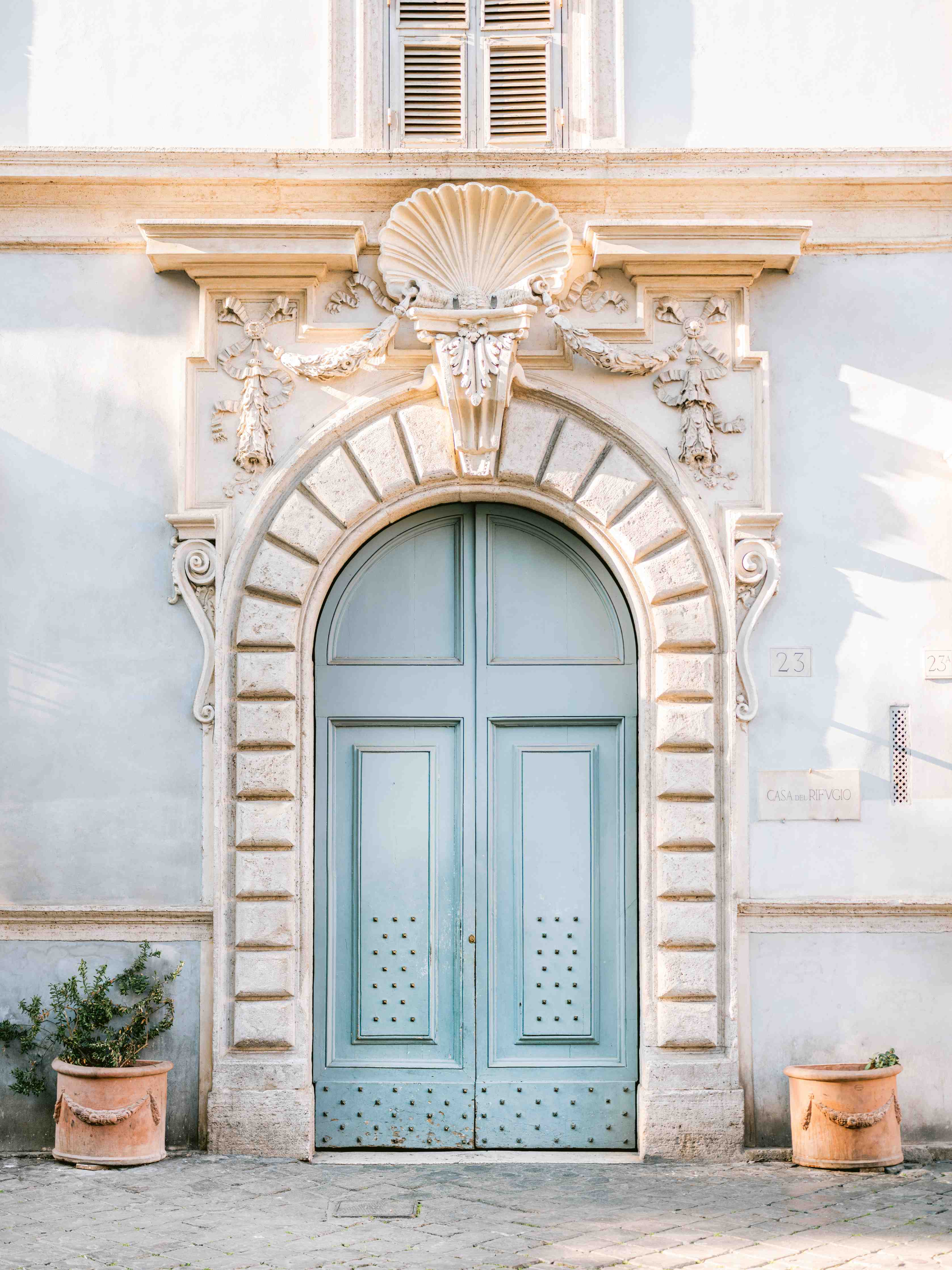 Große Wandbilder-Italienische Architektur - Tür