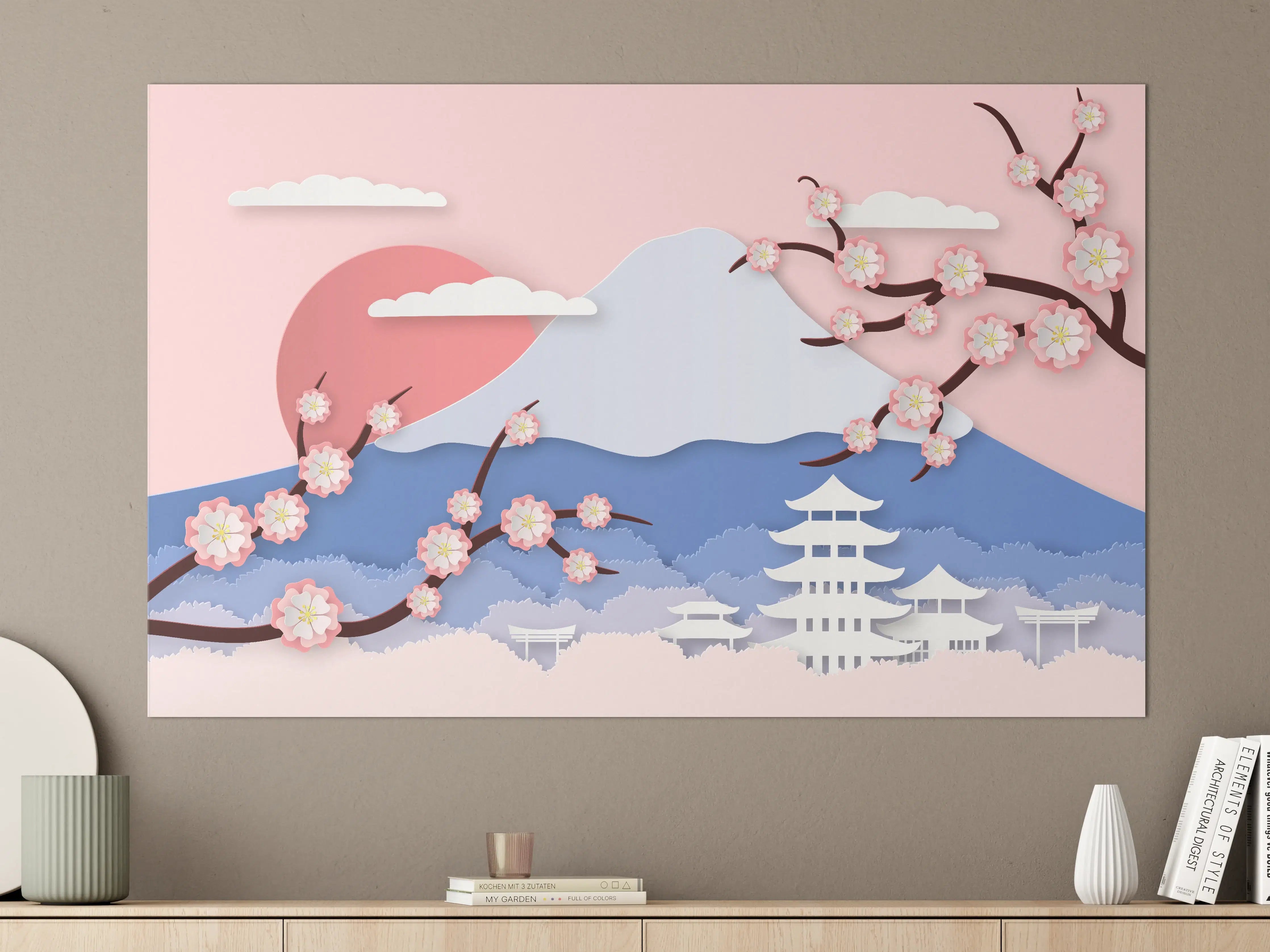 Große Wandbilder - Japanischer Kirschblüten-Ansicht
