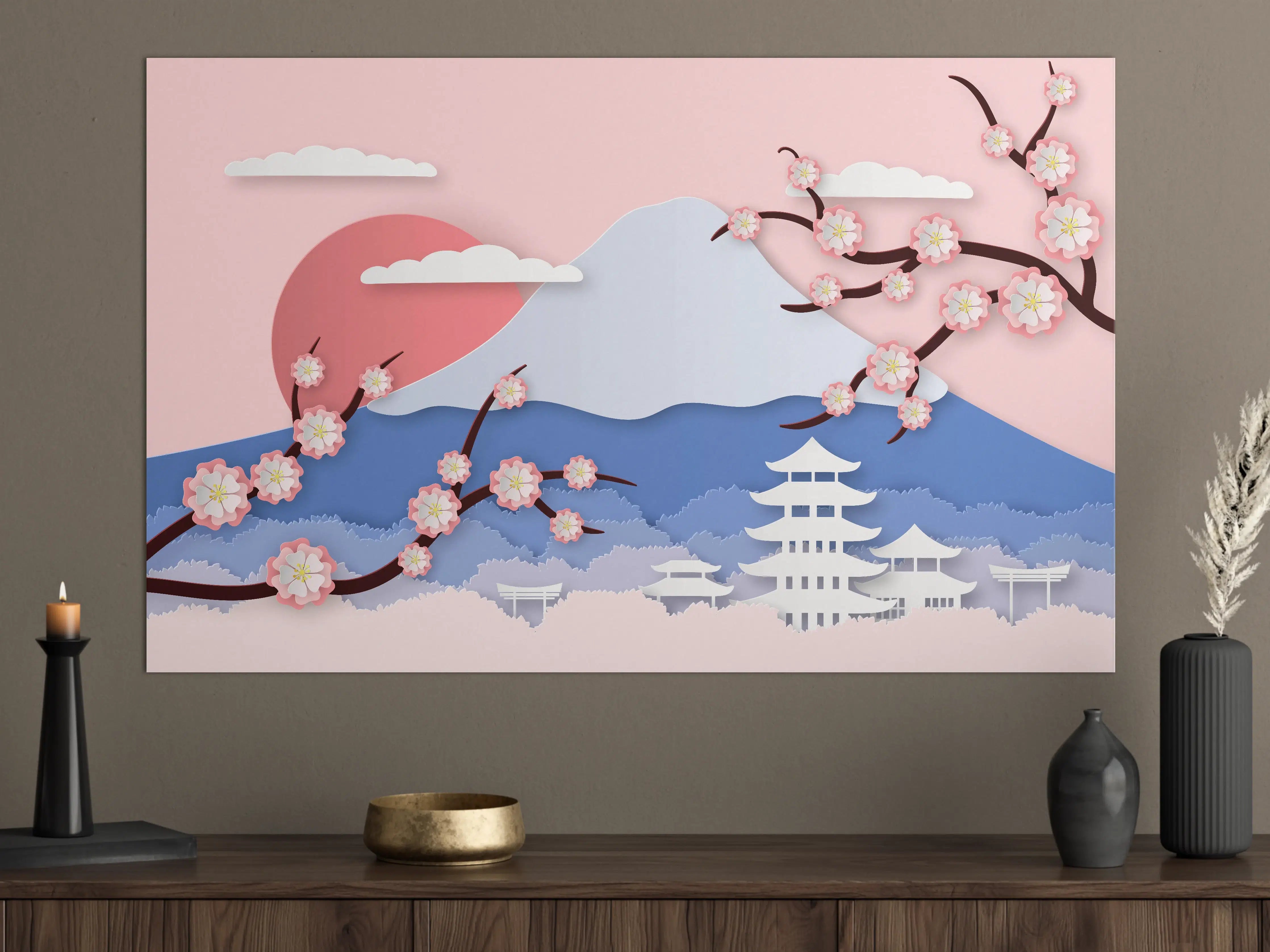 Große Wandbilder - Japanischer Kirschblüten-Ansicht