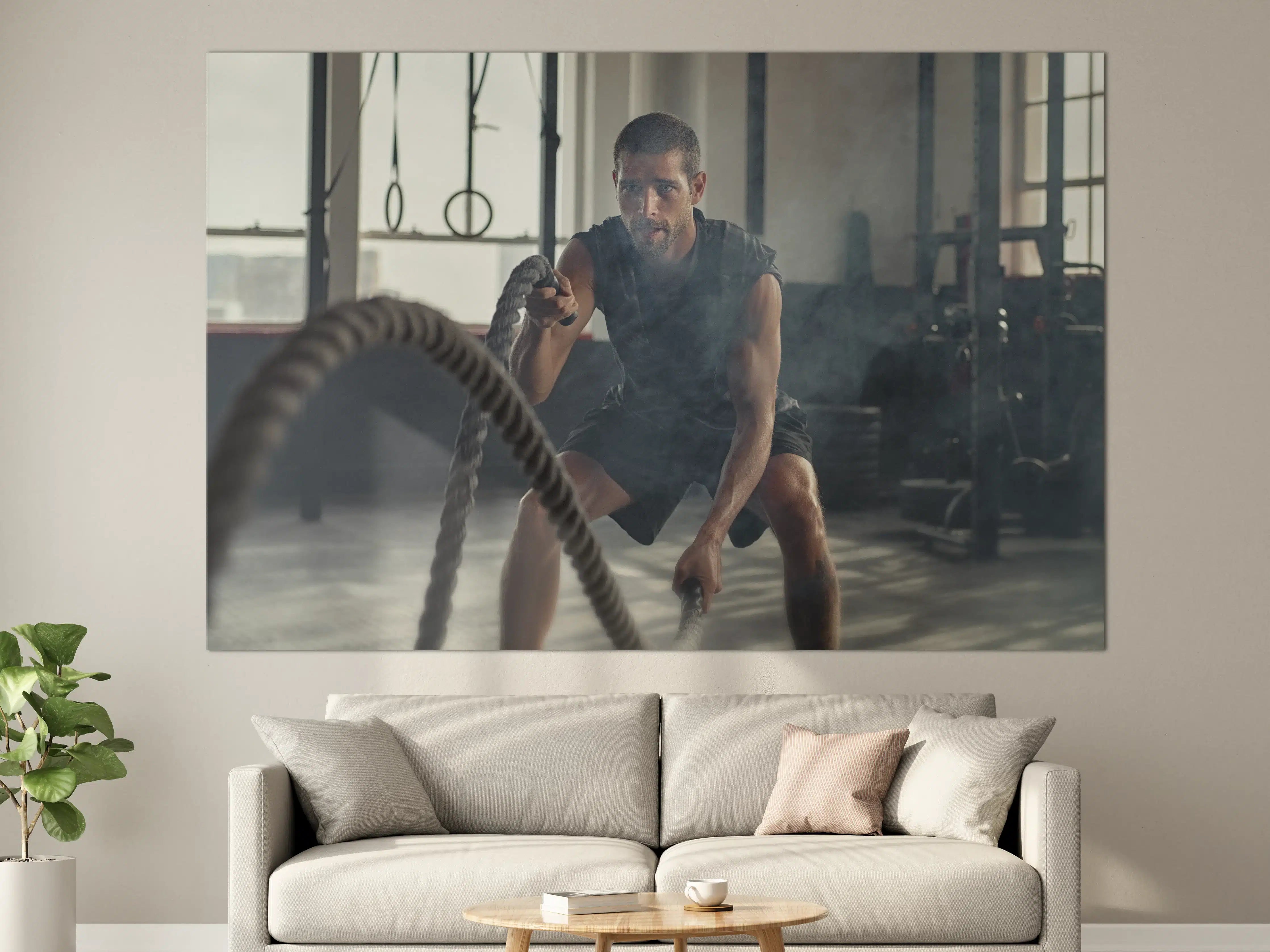 Große Wandbilder - Junger Mann der trainiert