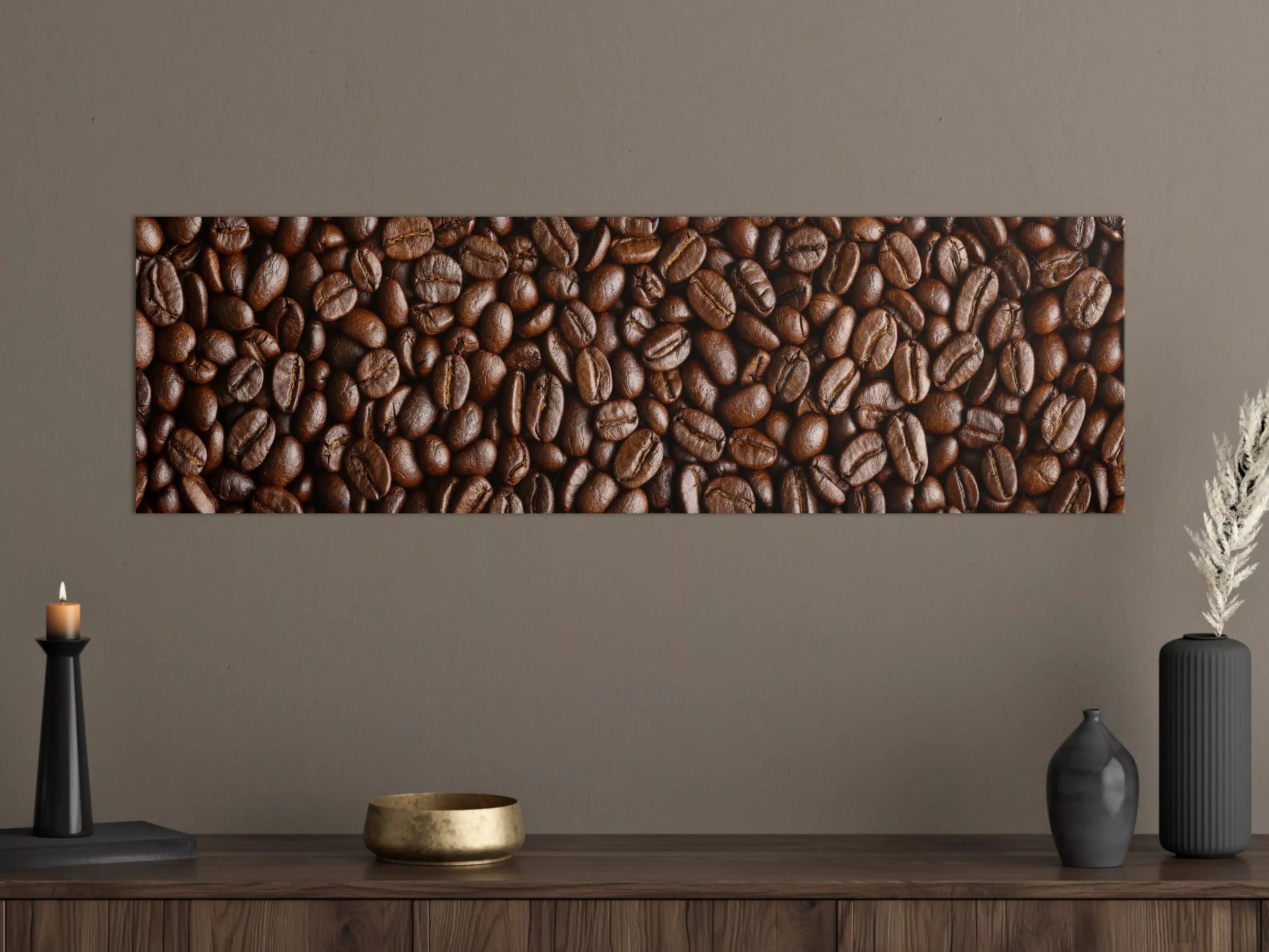 Große Wandbilder - Kaffeebohnen Braun-Textur
