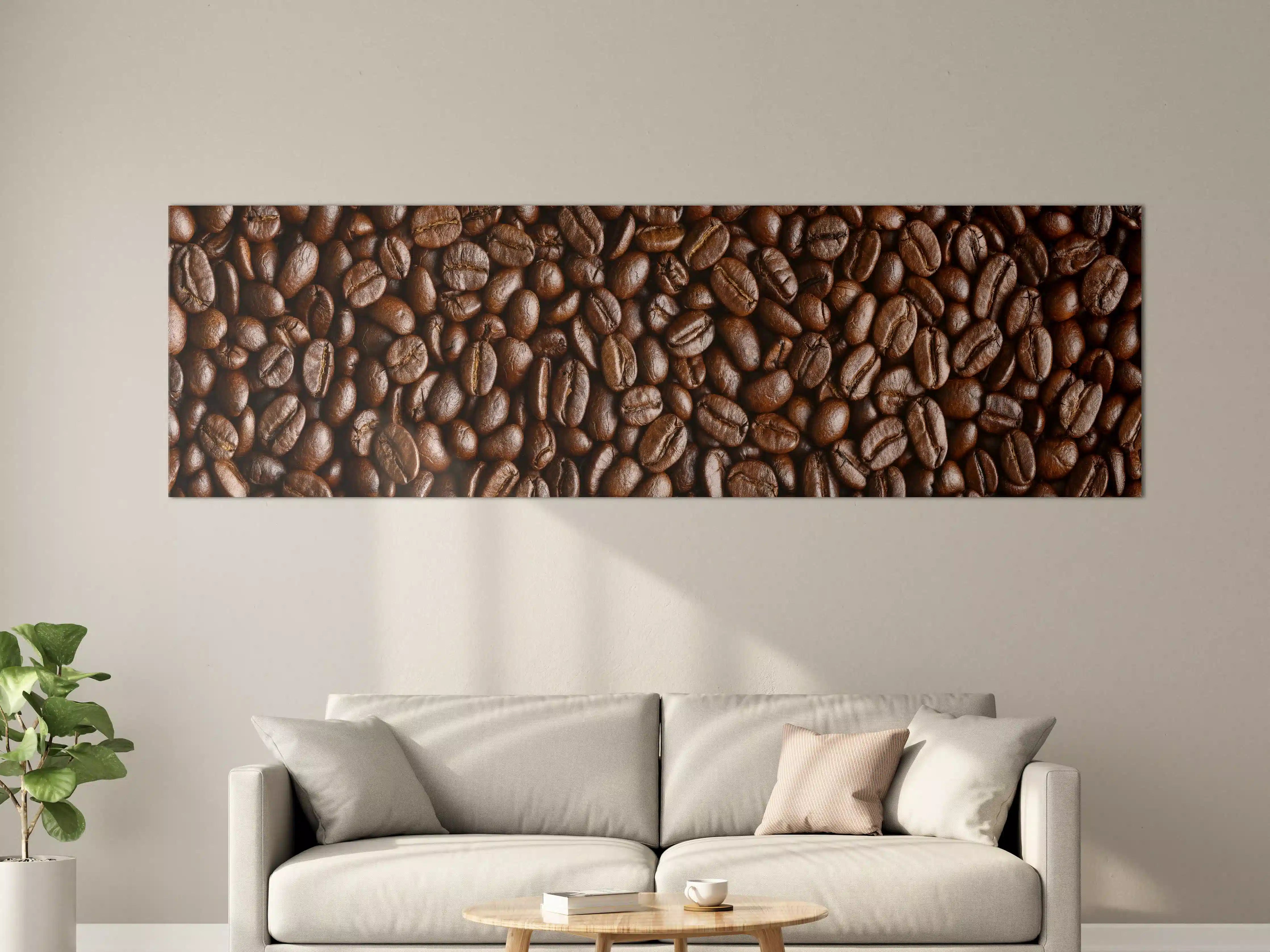 Große Wandbilder - Kaffeebohnen Braun-Textur