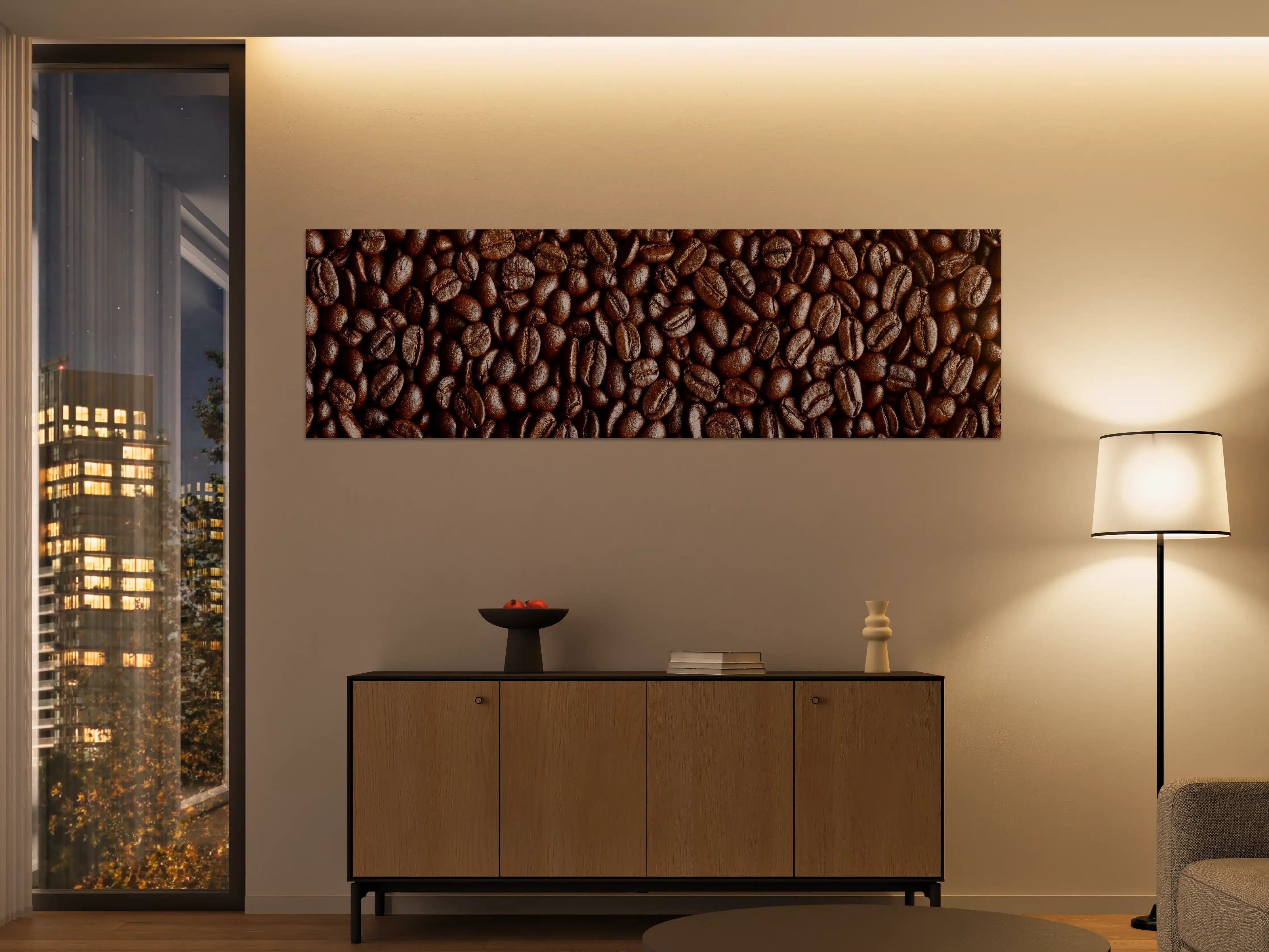 Große Wandbilder - Kaffeebohnen Braun-Textur
