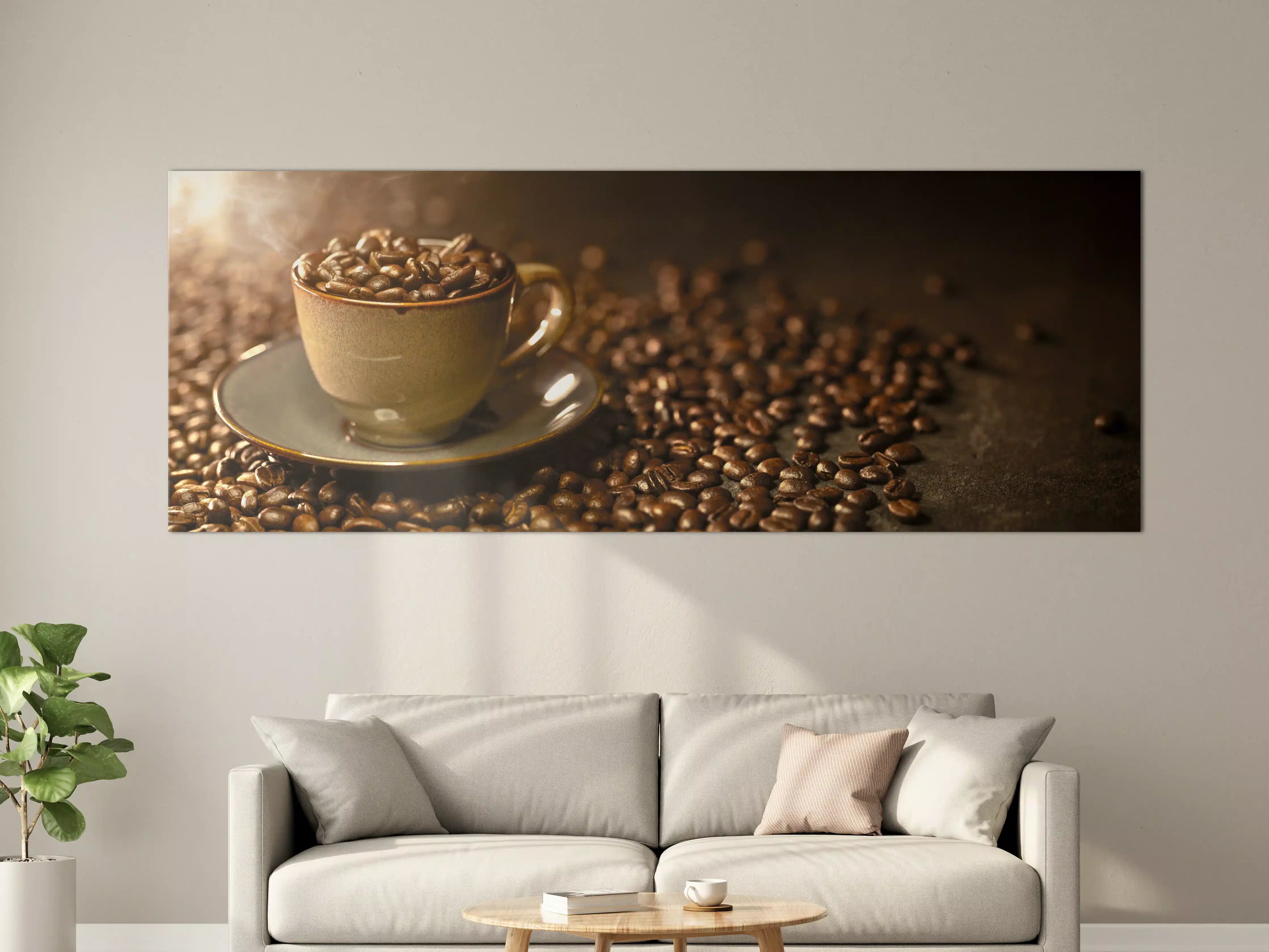 Große Wandbilder - Kaffeebohnen Stillleben in Braun