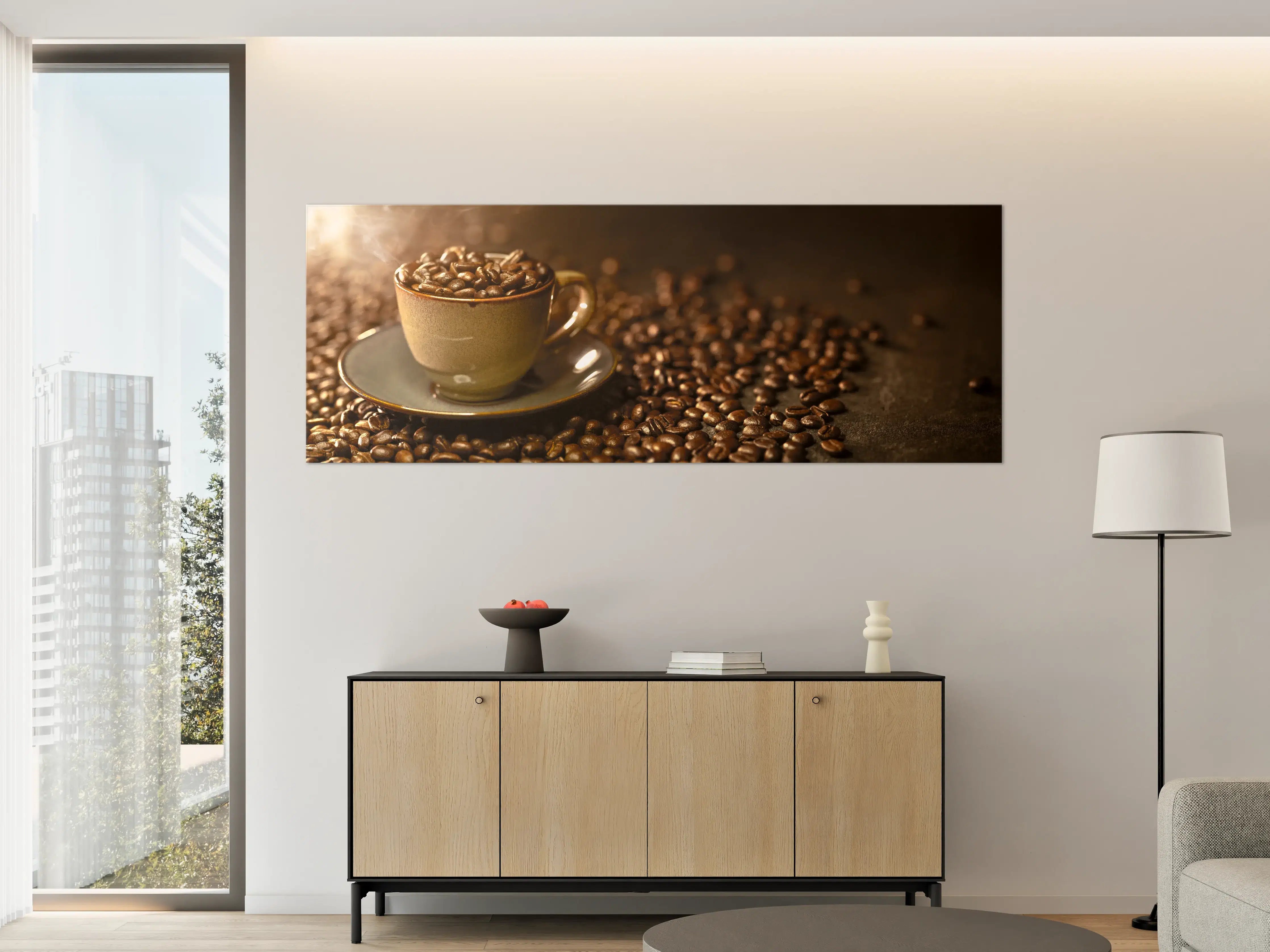 Große Wandbilder - Kaffeebohnen Stillleben in Braun