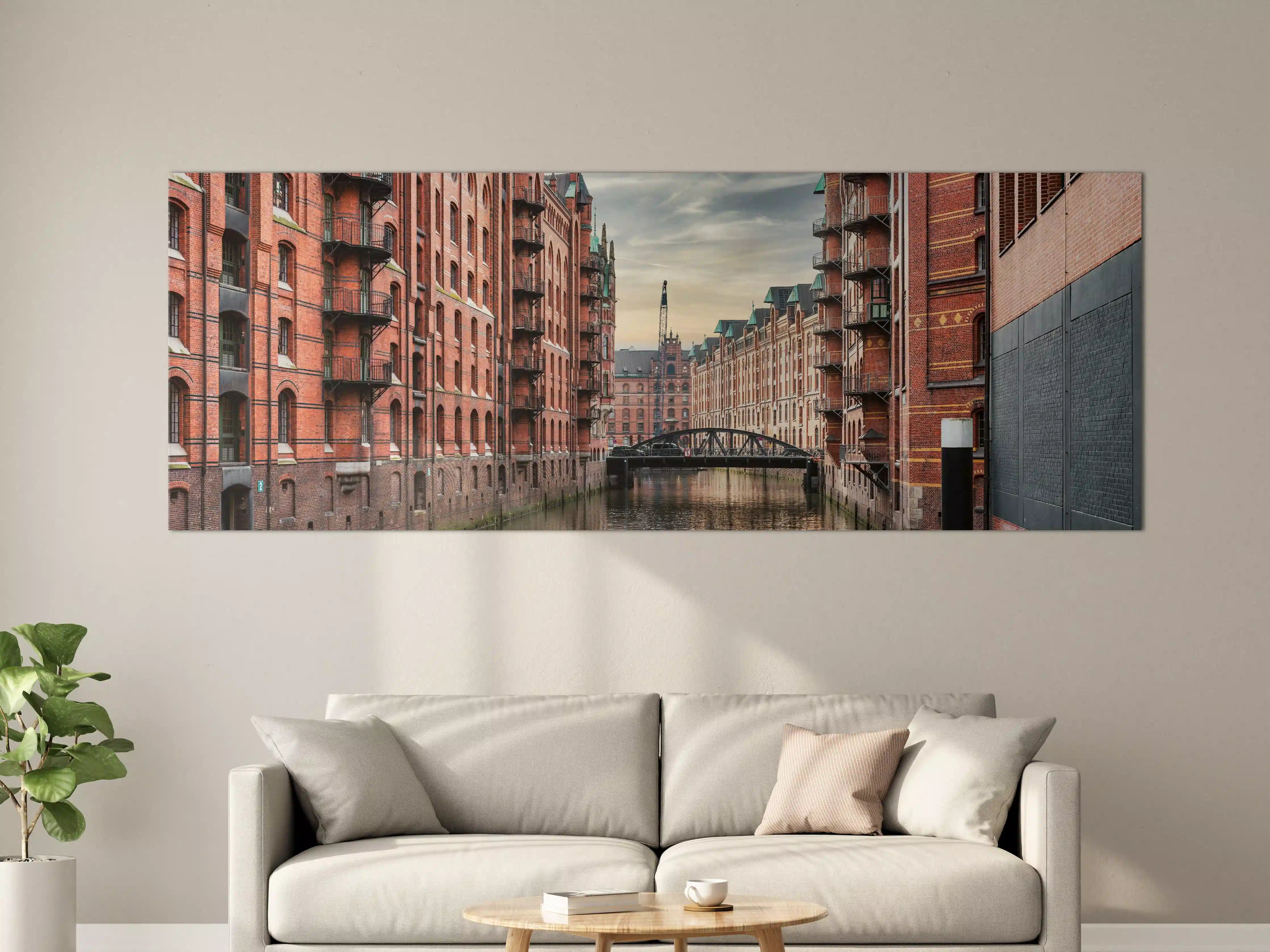 Große Wandbilder - Kanal in der alten Speicherstadt
