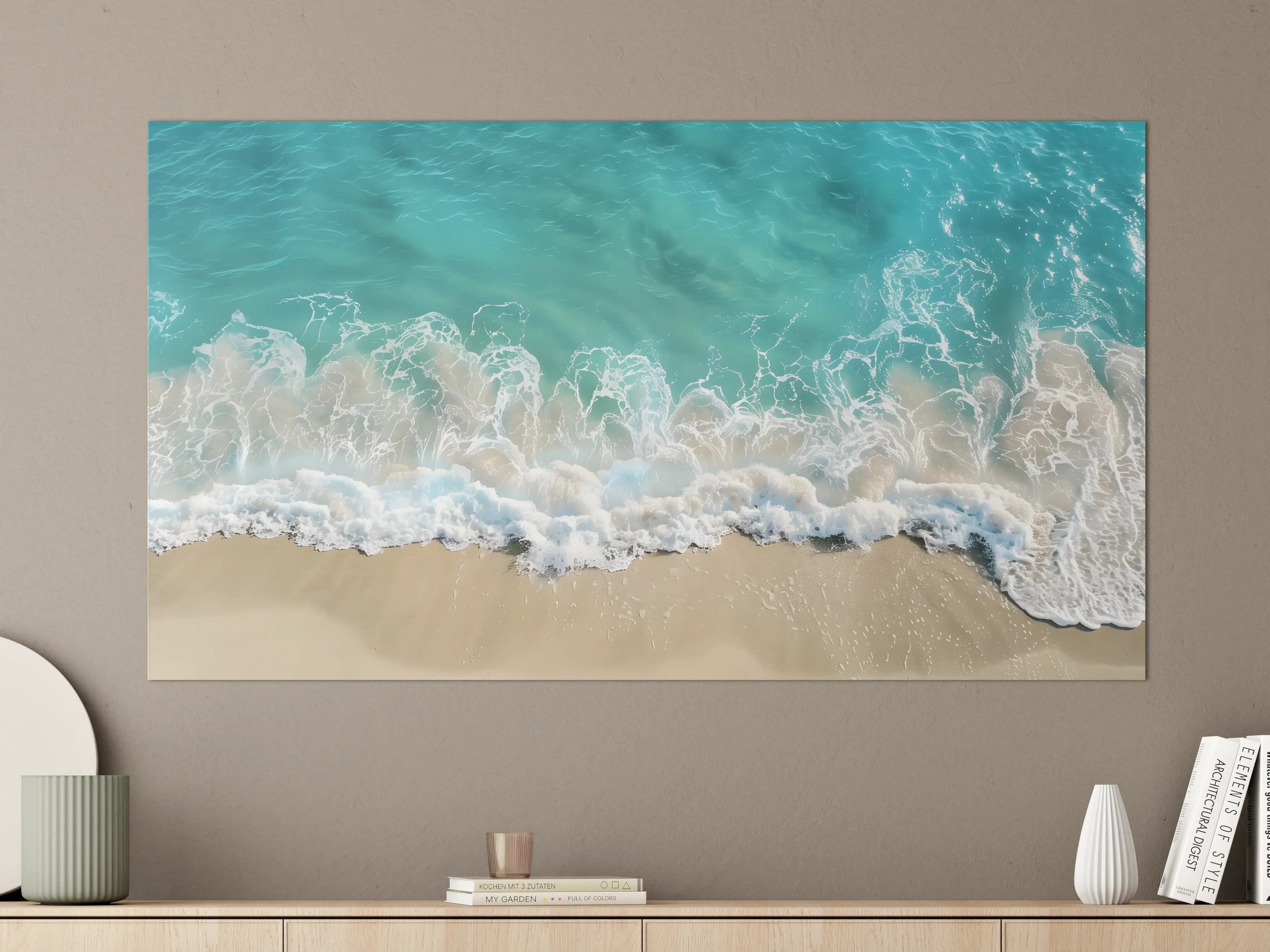 Große Wandbilder - Karibik Strand mit türkisblauem Wasser