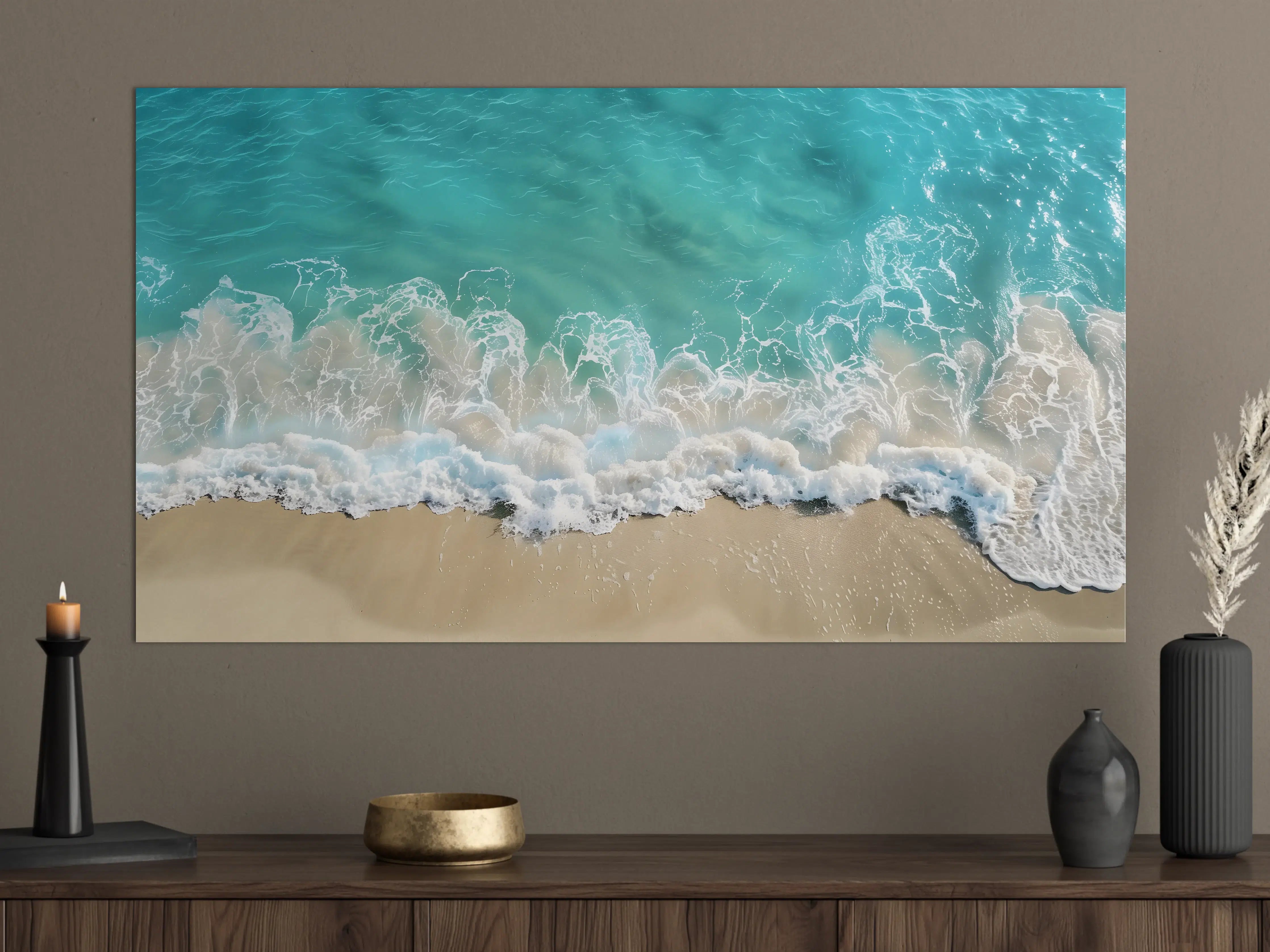 Große Wandbilder - Karibik Strand mit türkisblauem Wasser