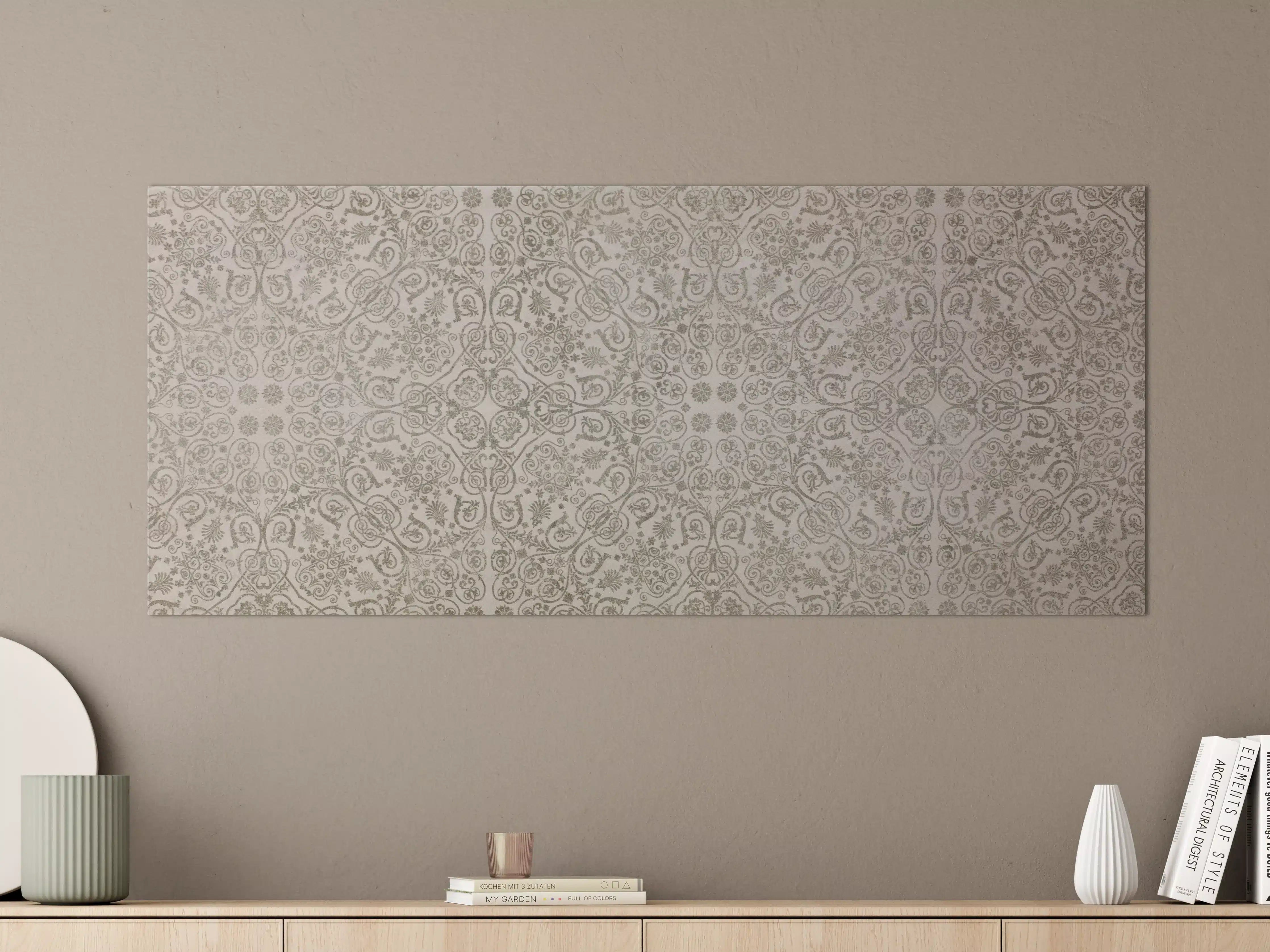 Große Wandbilder - Keramikfliese mit abstraktem Mosaik-Blumenmuster