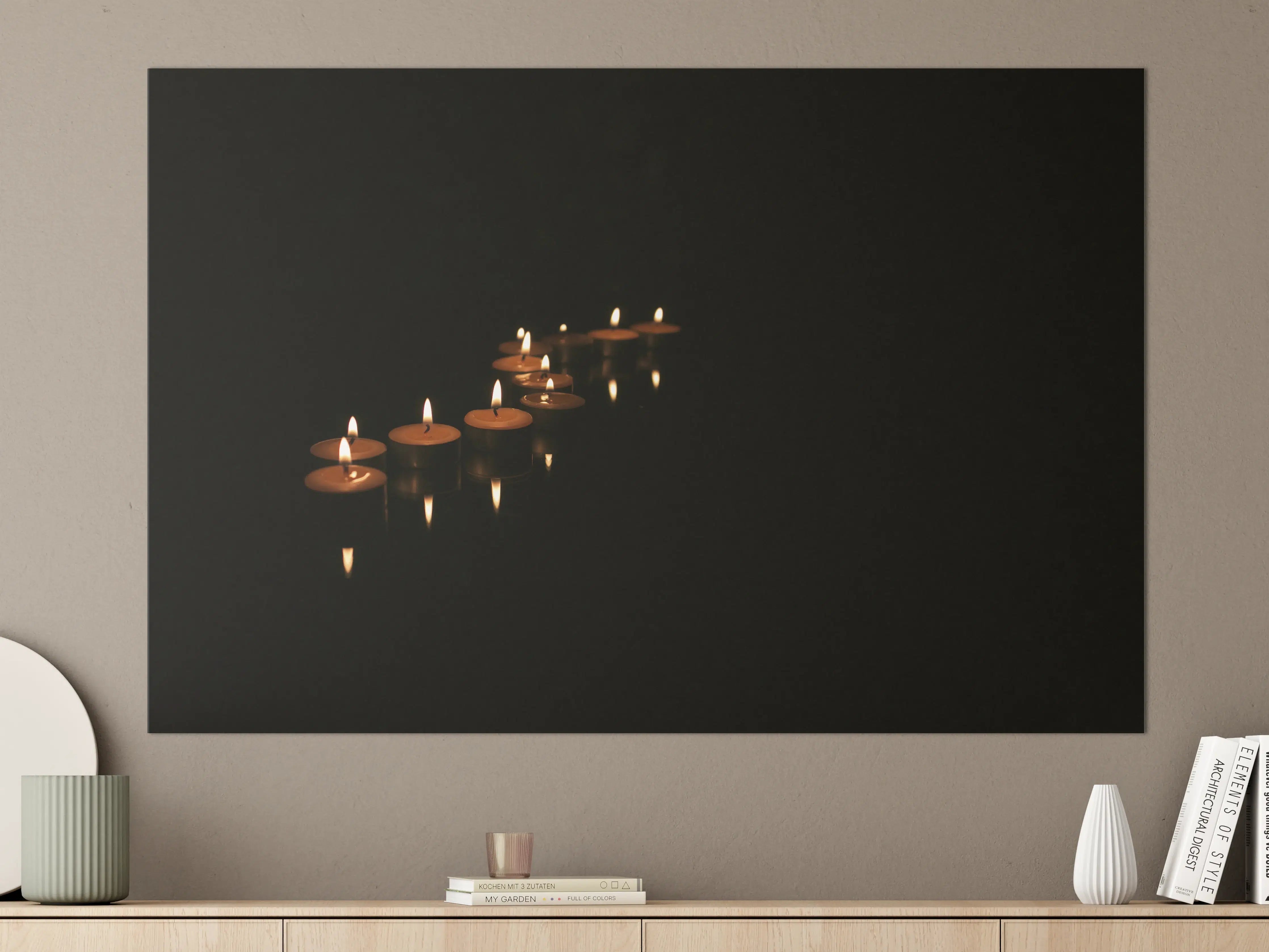 Große Wandbilder - Kerzen - Gedenkstätte