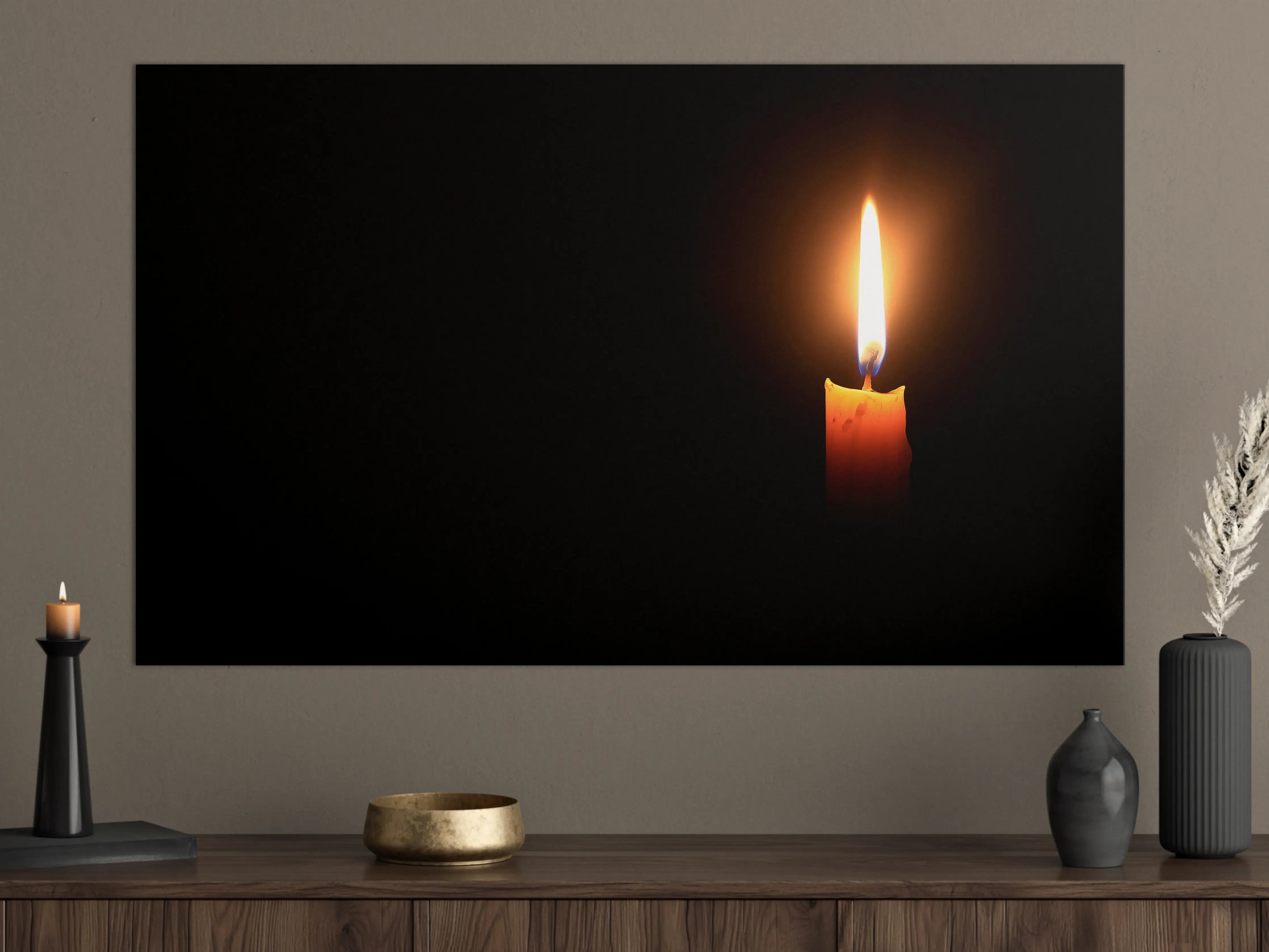 Große Wandbilder - Kerzenlicht im Dunklen