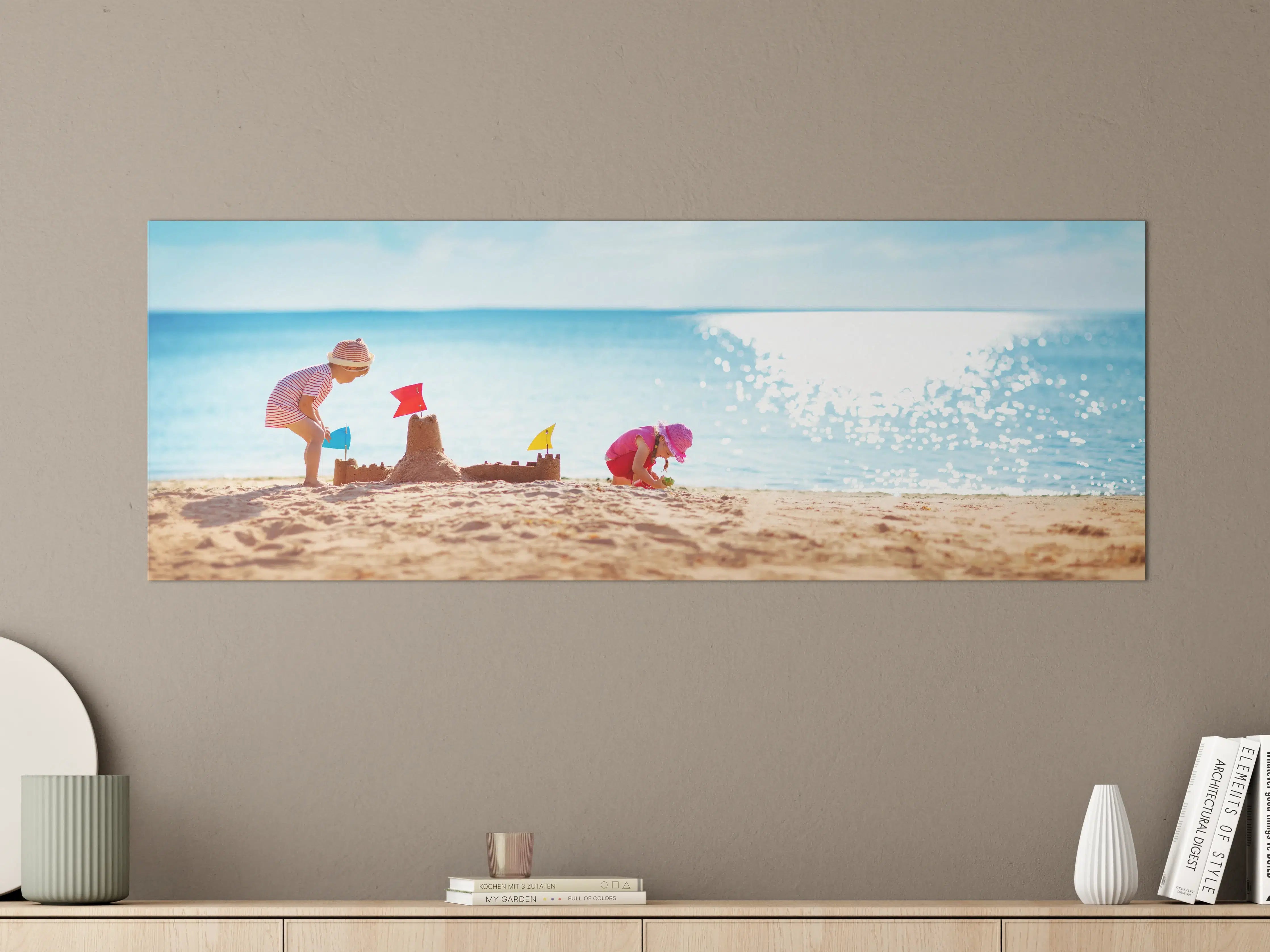 Große Wandbilder - Kinder Spiel Strand Sonnenschein