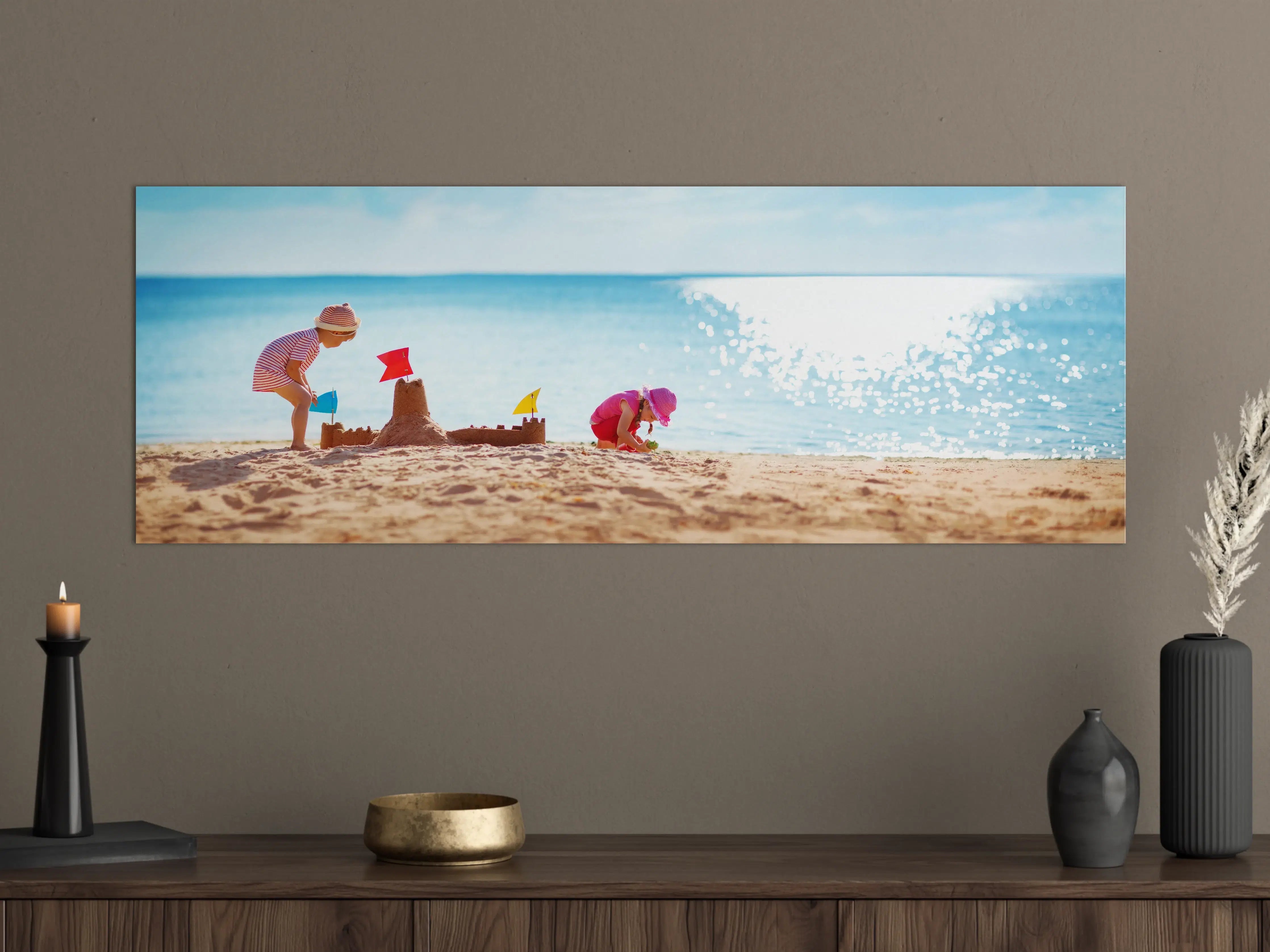 Große Wandbilder - Kinder Spiel Strand Sonnenschein