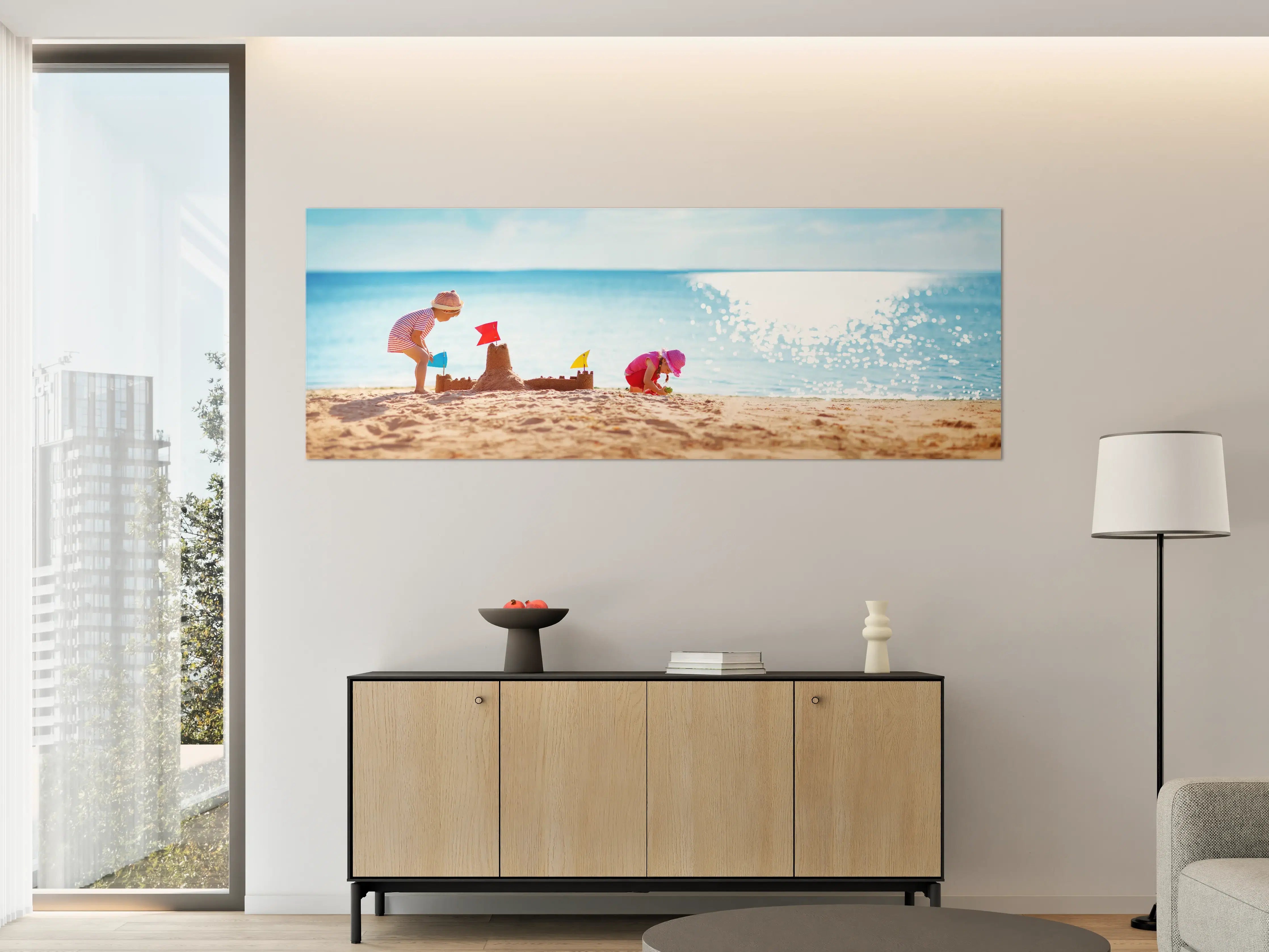 Große Wandbilder - Kinder Spiel Strand Sonnenschein