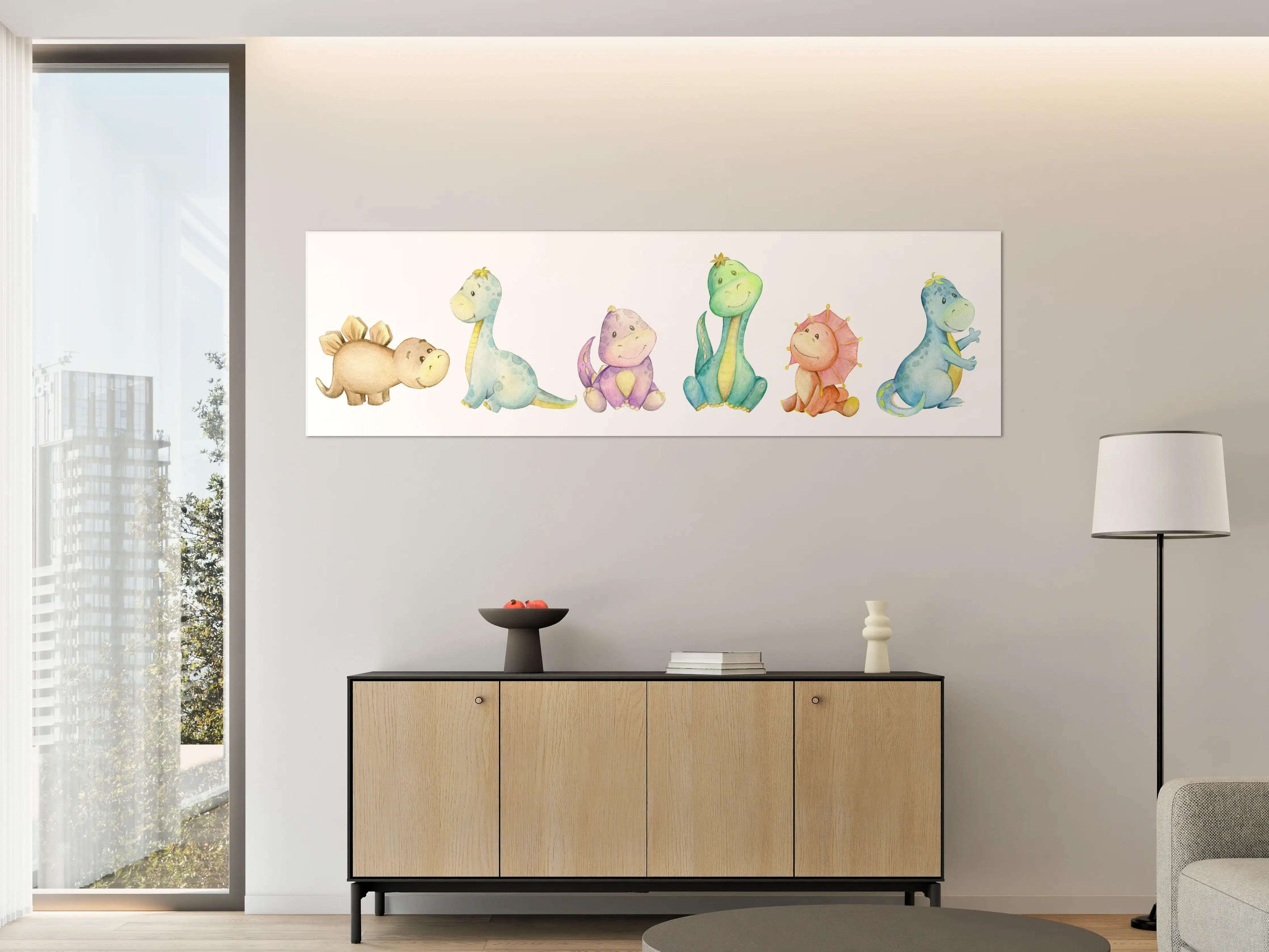 Große Wandbilder - Kindliche Dinosaurier